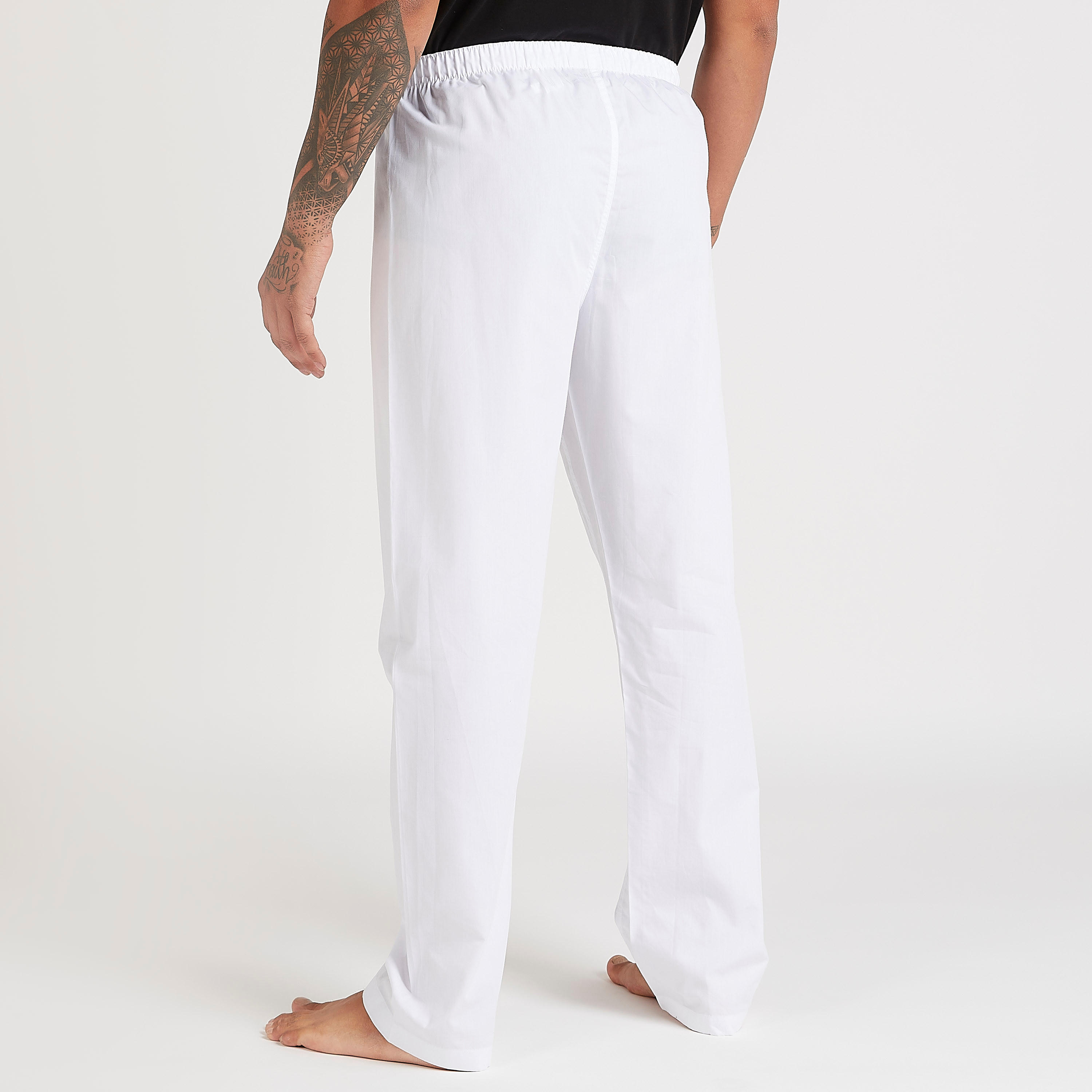 بنطلون بيجاما سادة بطول كامل وخصر مطّاطي-men-clothing-nightwear-pyjamaandshorts-image-1