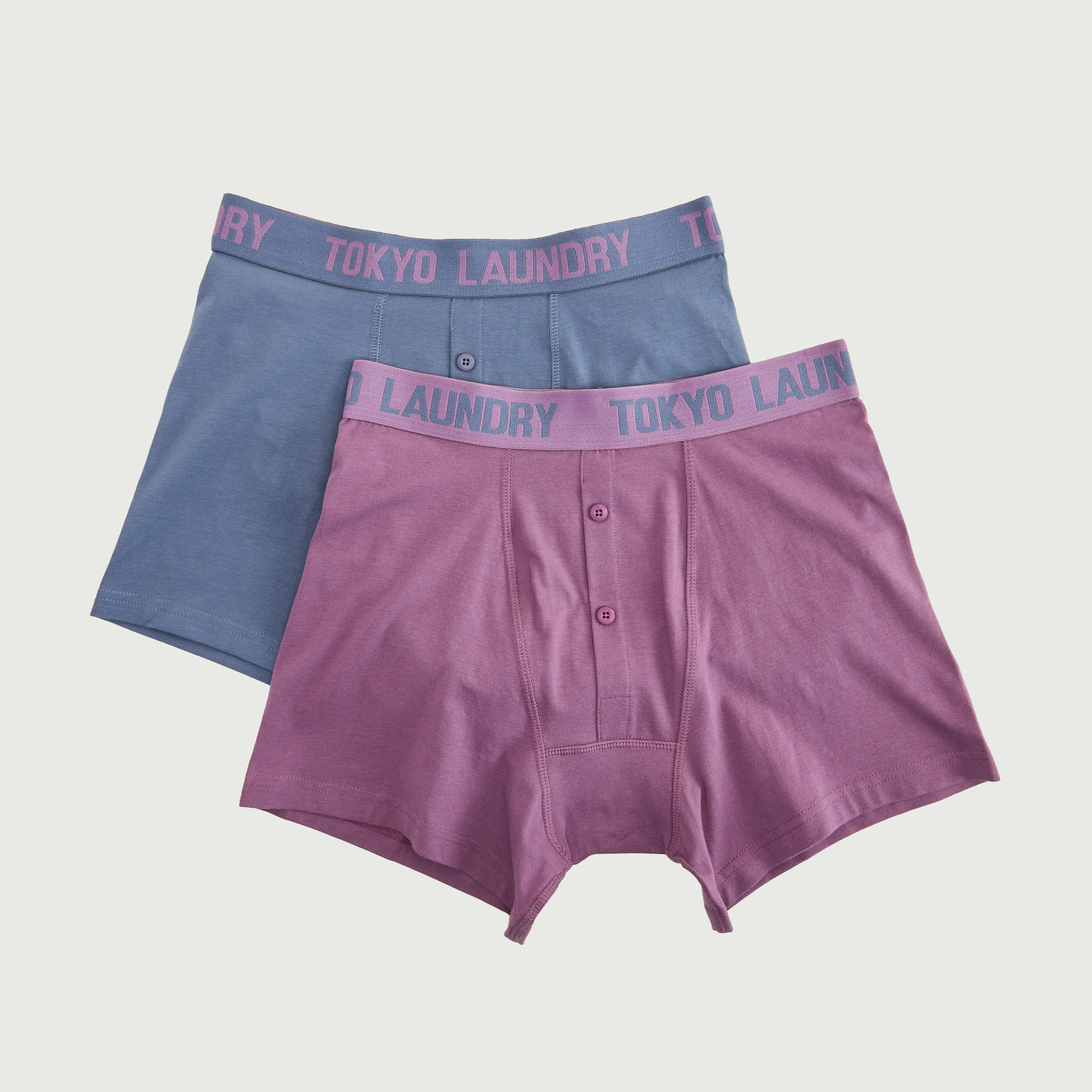 Set of 2 - Solid Trunks with Elasticated Waistband-men-clothing-innerwear-underwear-image-1