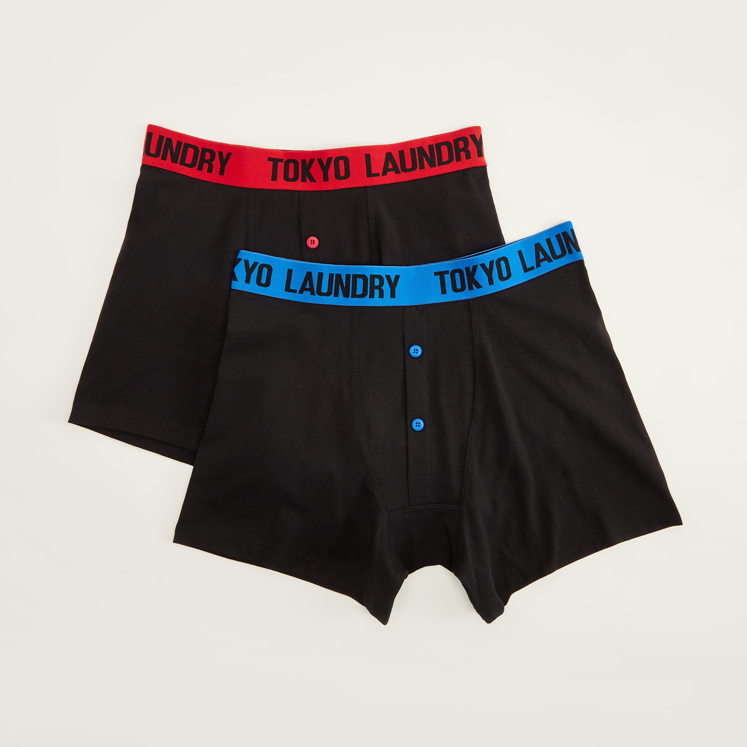 Set of 2 - Solid Trunks with Elasticated Waistband-men-clothing-innerwear-underwear-image-1