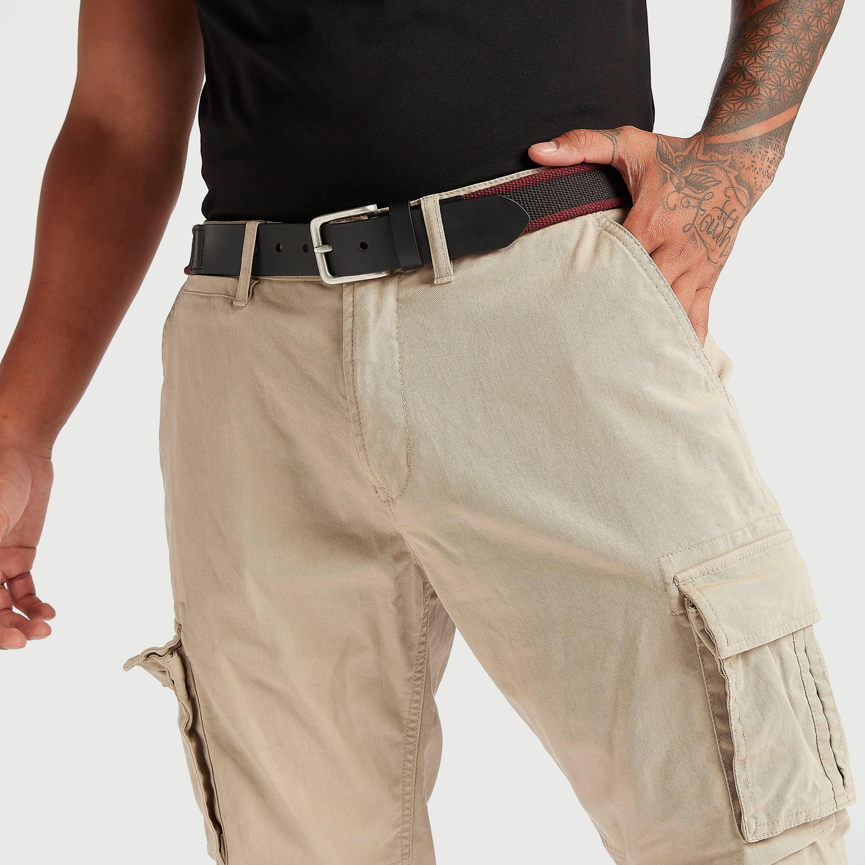 Textured Belt with Pin Buckle-men-beltsandwallets-belts-image-2