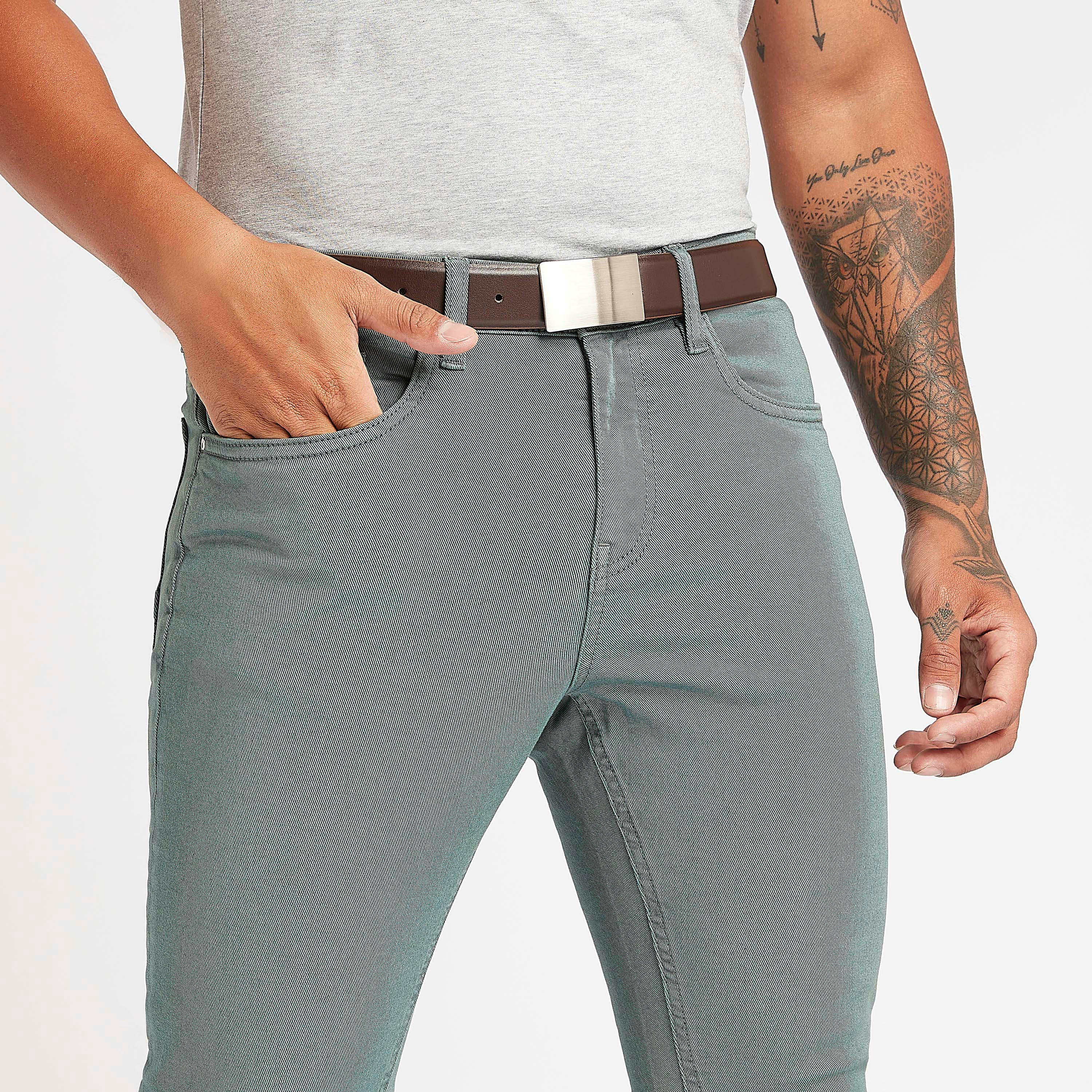 Solid Belt with Plate Buckle-men-beltsandwallets-belts-image-4