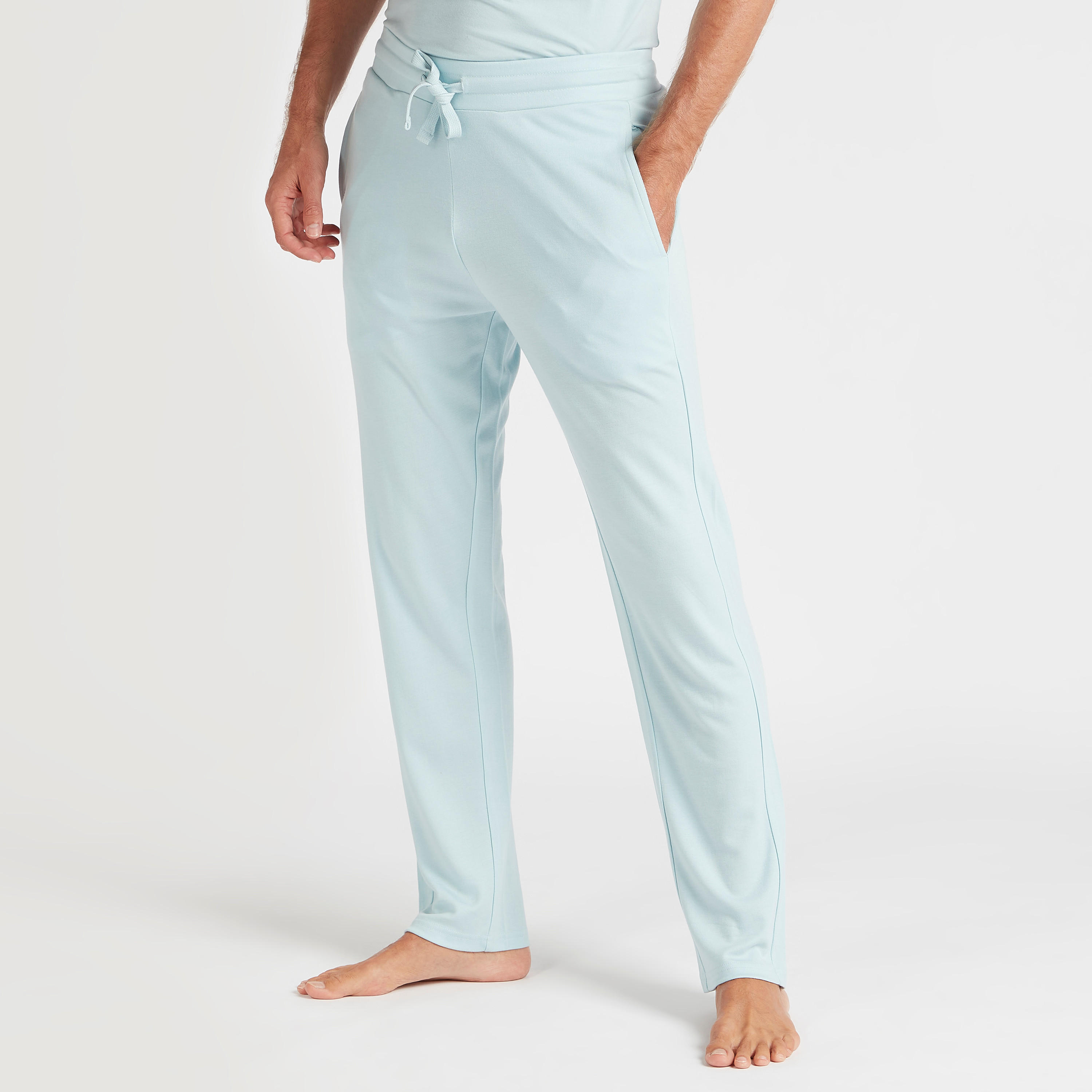 Solid V-neck T-shirt and Pyjama Set-men-clothing-nightwear-sets-image-4