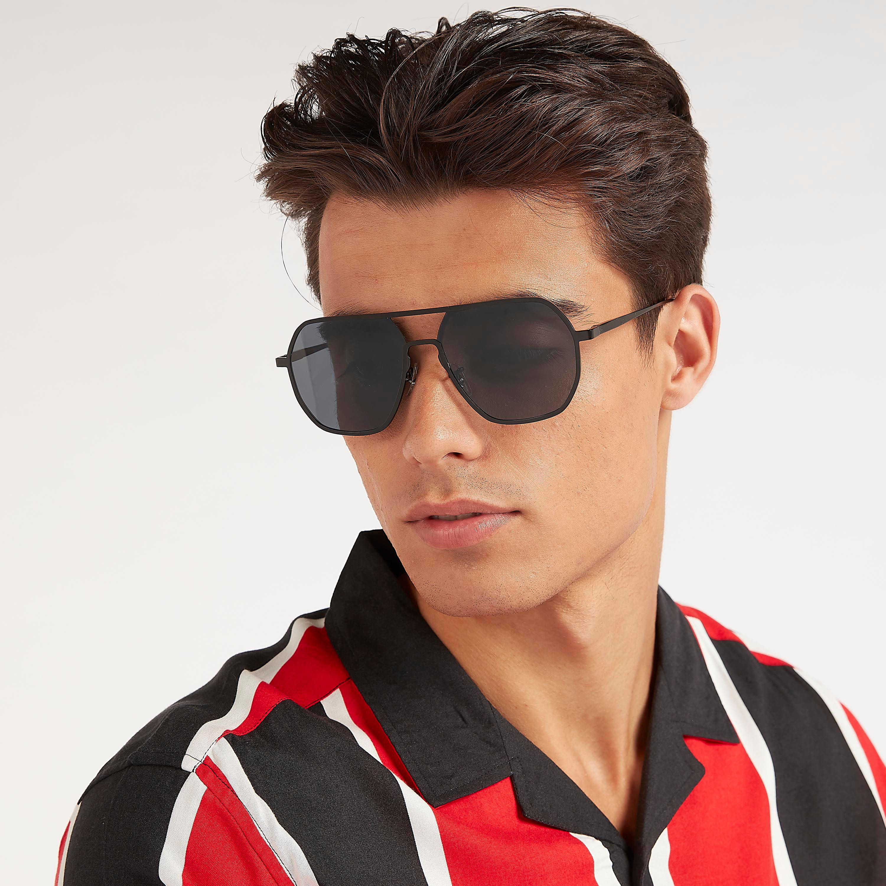 نظّارة شمسية أفياتور بإطار كامل ووسادات للأنف-men-sunglasses-image-2