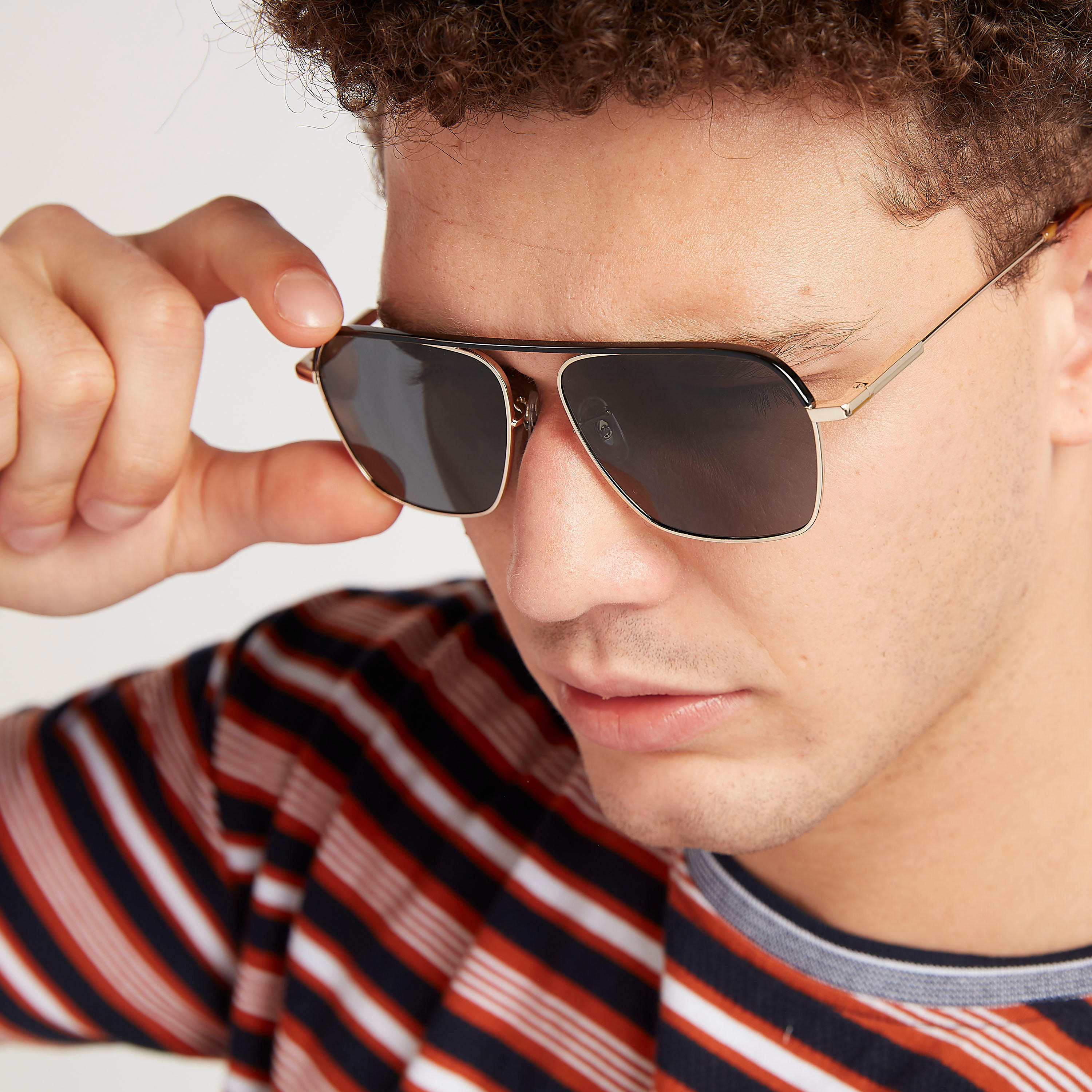 Full Rim Aviator Sunglasses with Nose Pads-men-sunglasses-image-2