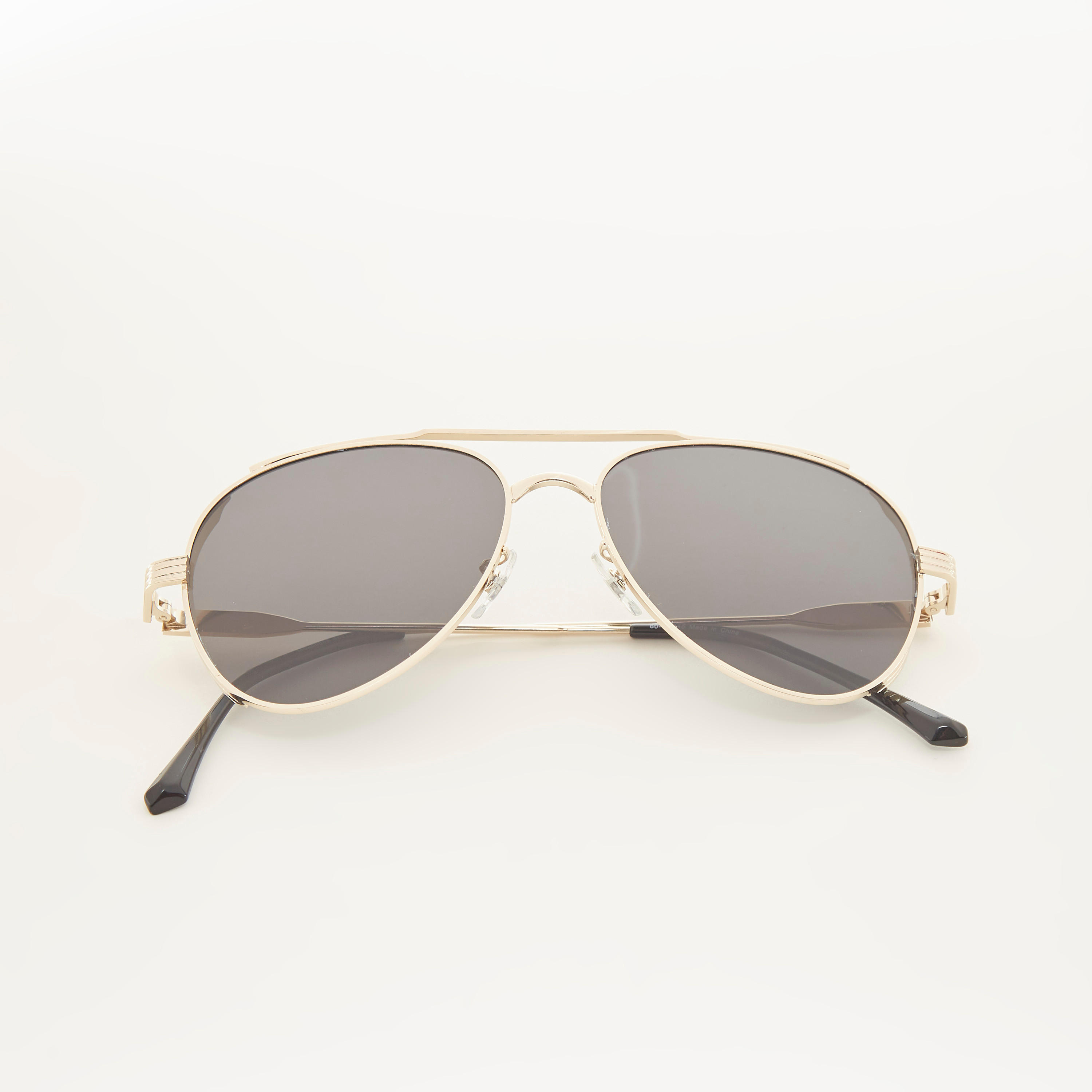 نظّارة شمسية أفياتور بإطار كامل ووسادات للأنف وشريط علوي-men-sunglasses-image-1