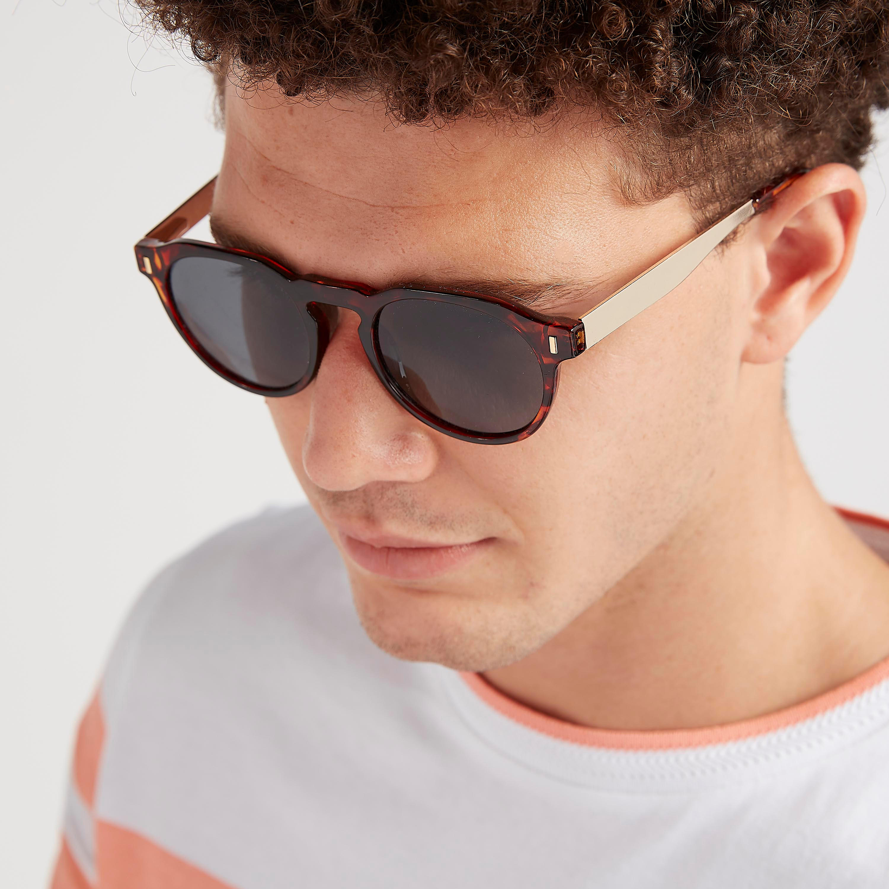 نظّارة شمسية بإطار بيضاوي كامل ووسادات للأنف-men-sunglasses-image-2