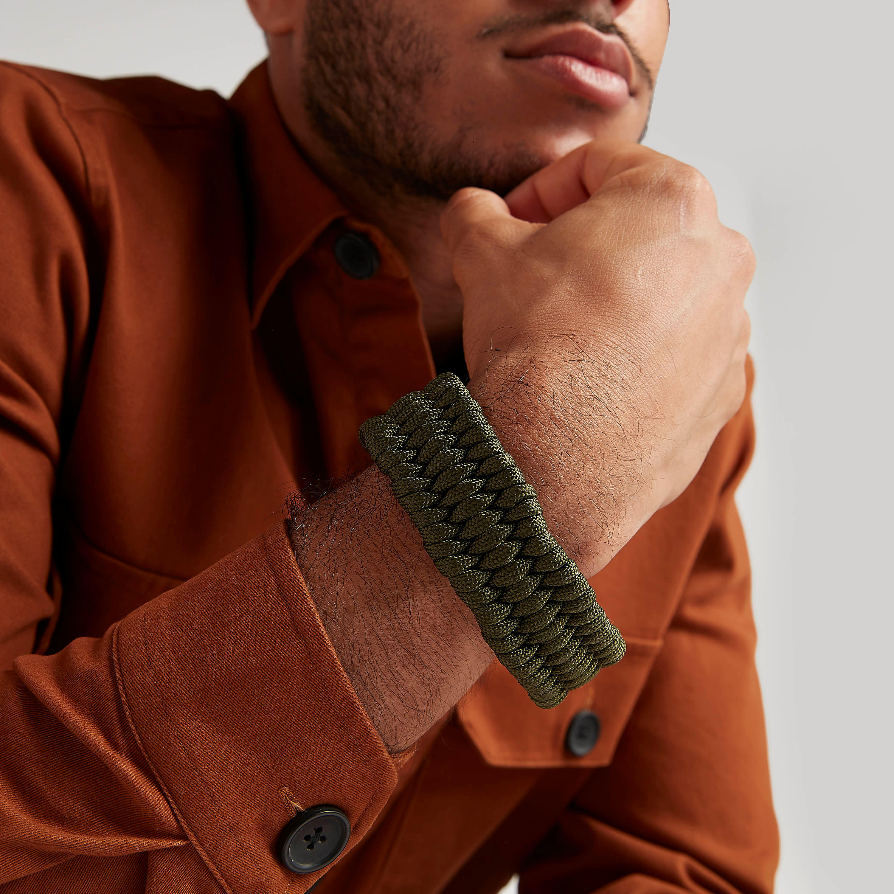 Braided Bracelet with Metallic Accent-men-watchesandjewellery-bracelets-image-2