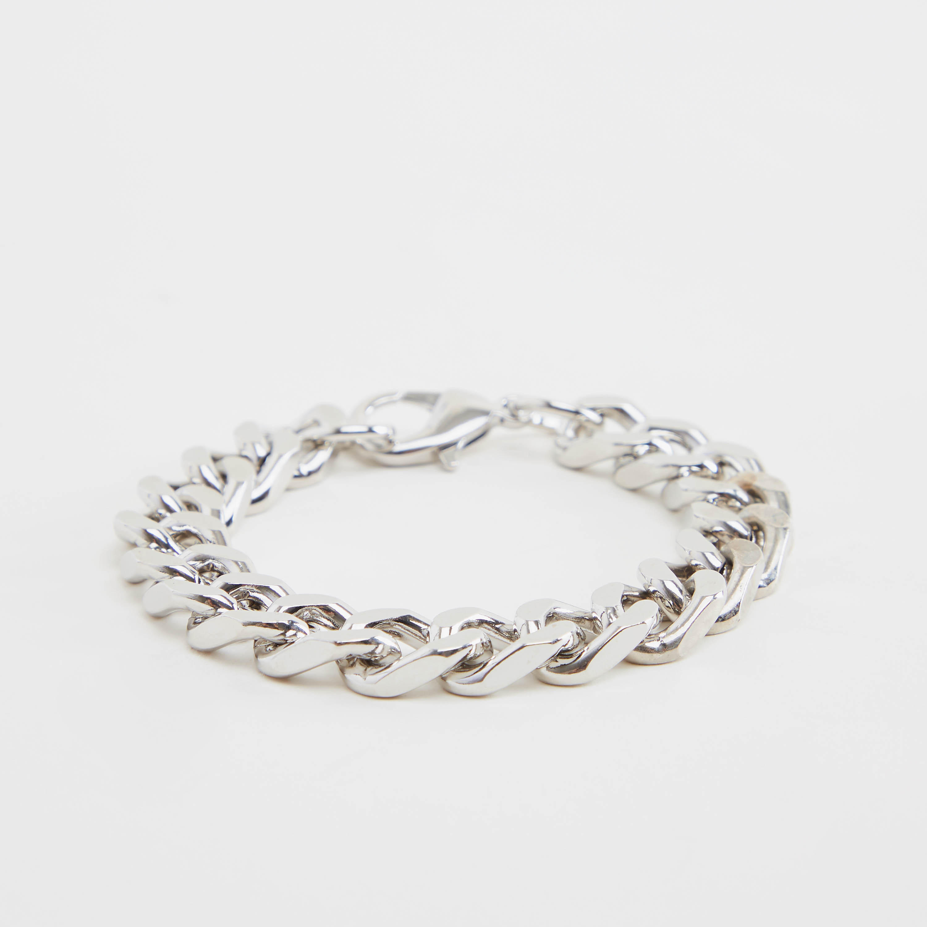 Metallic Chain Link Bracelet with Lobster Clasp-men-watchesandjewellery-bracelets-image-1