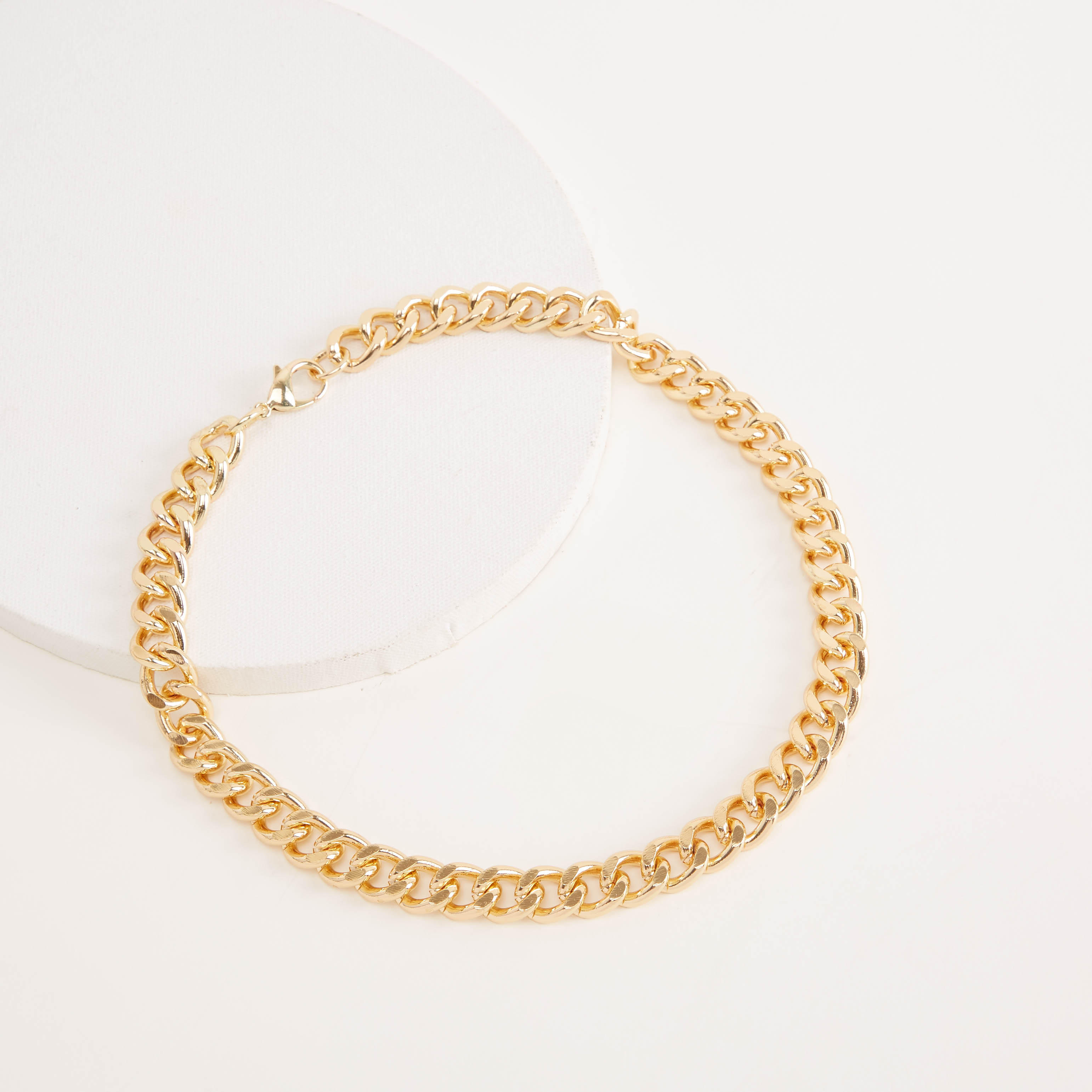 Metallic Chain Link Necklace with Lobster Clasp-men-watchesandjewellery-necklacesandpendants-image-5