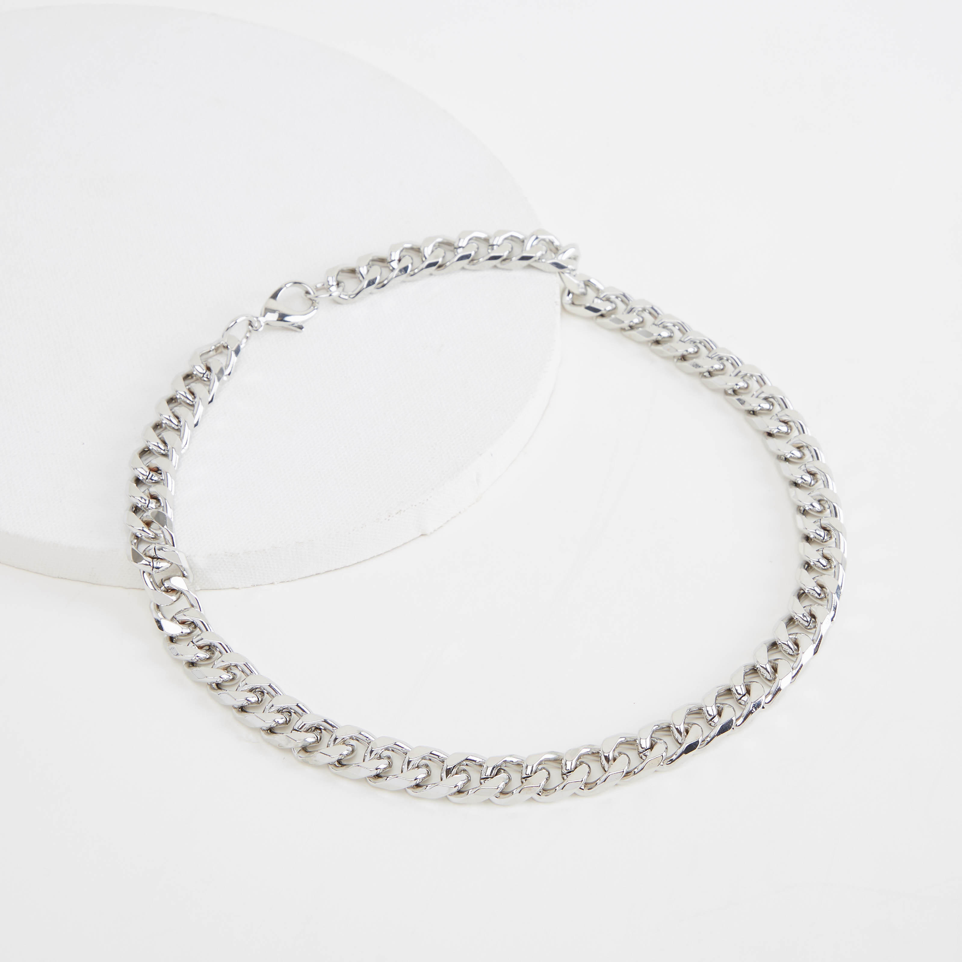 Metallic Chain Link Necklace with Lobster Clasp-men-watchesandjewellery-necklacesandpendants-image-5