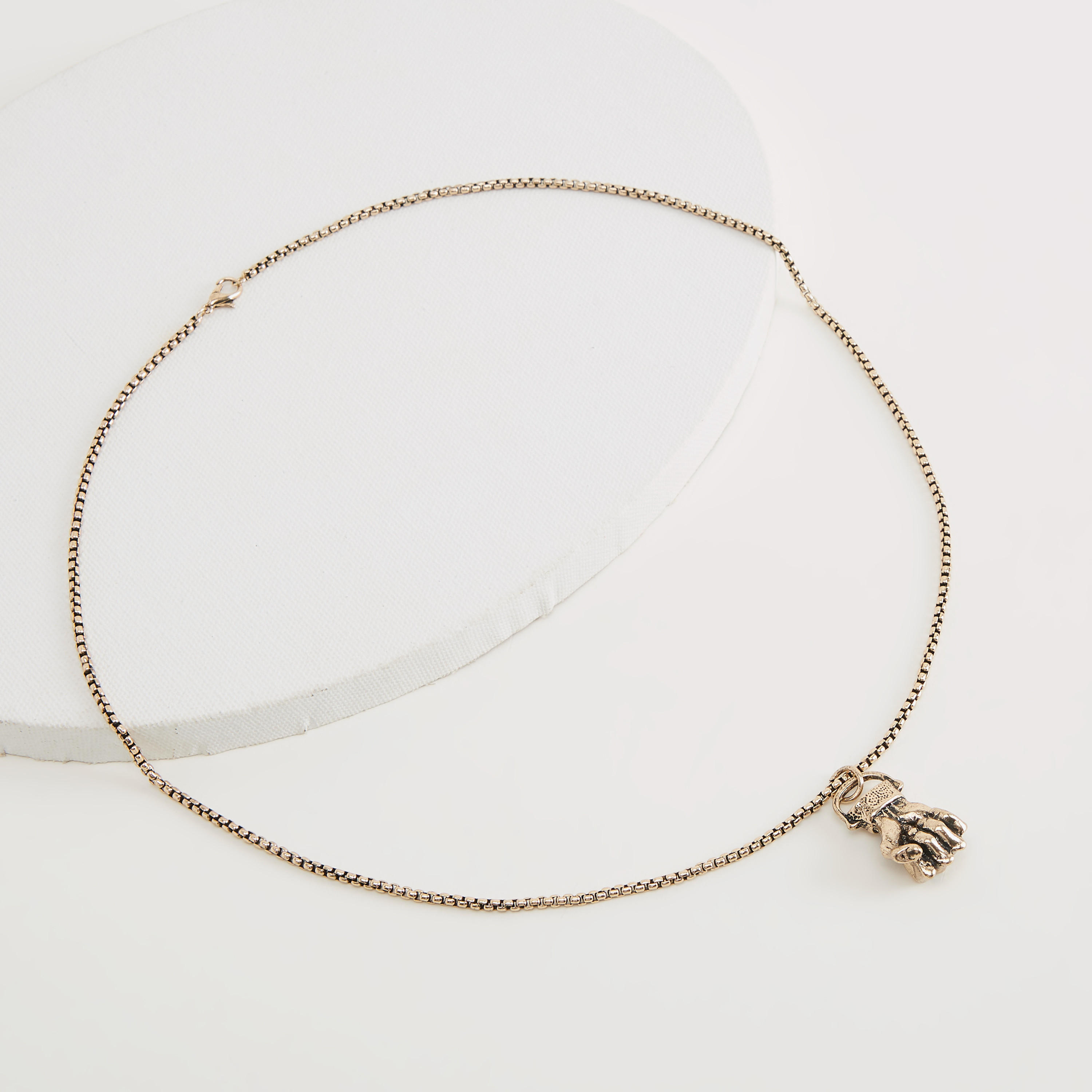 عقد بدلّاية فيست ميتاليك ومشبك إغلاق-men-watchesandjewellery-necklacesandpendants-image-4
