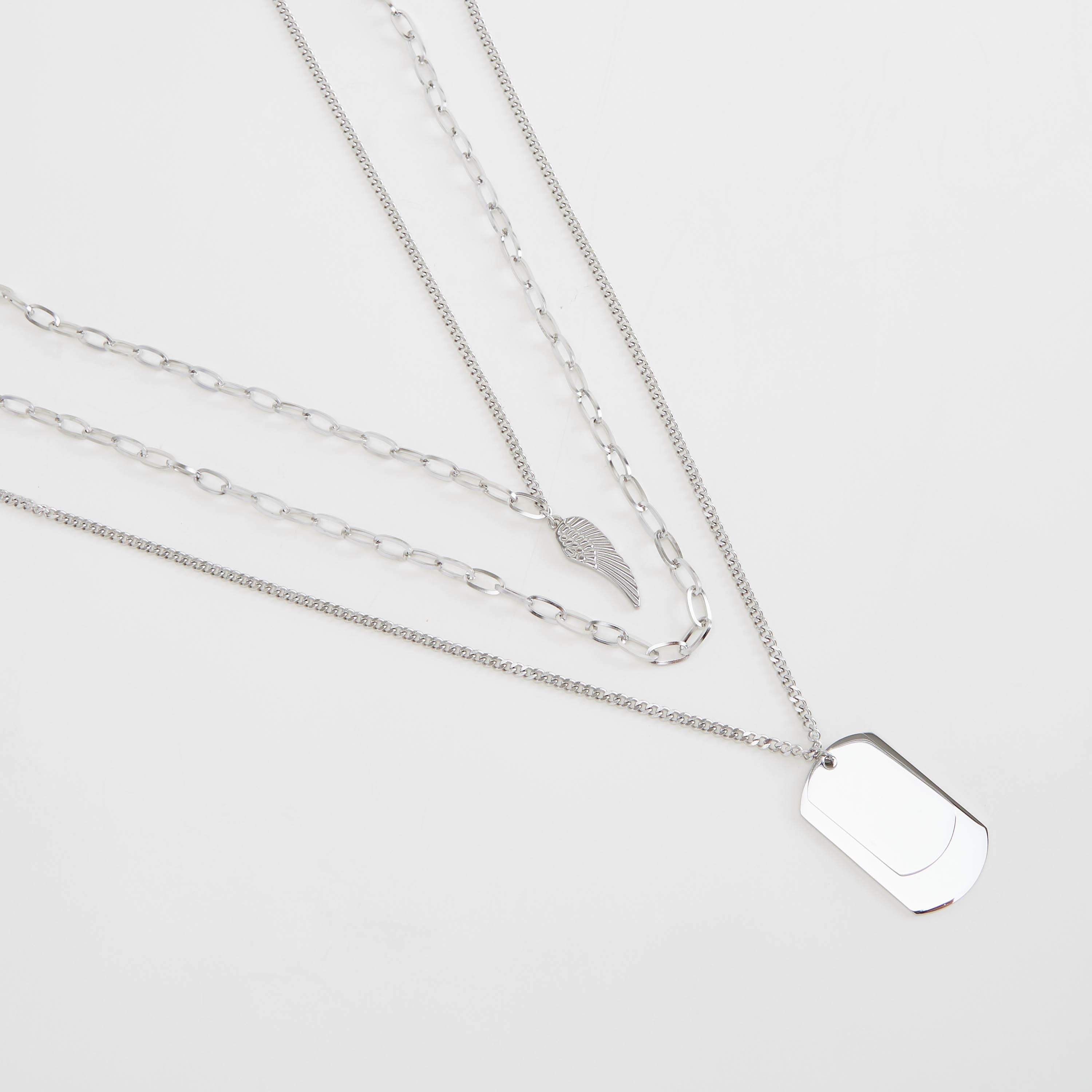 عقد ميتاليك بدلّايات - طقم من 3-men-watchesandjewellery-necklacesandpendants-image-1