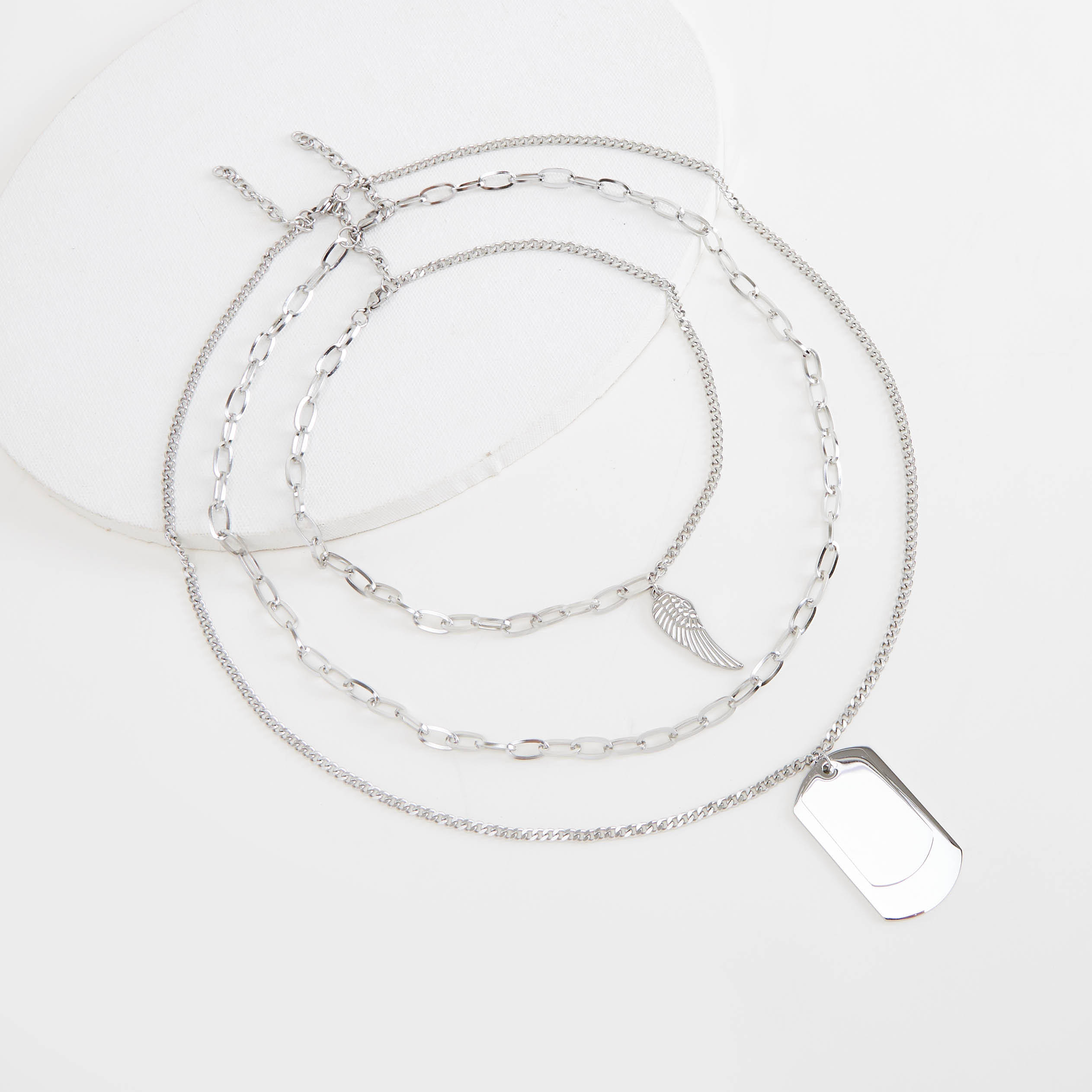 عقد ميتاليك بدلّايات - طقم من 3-men-watchesandjewellery-necklacesandpendants-image-5