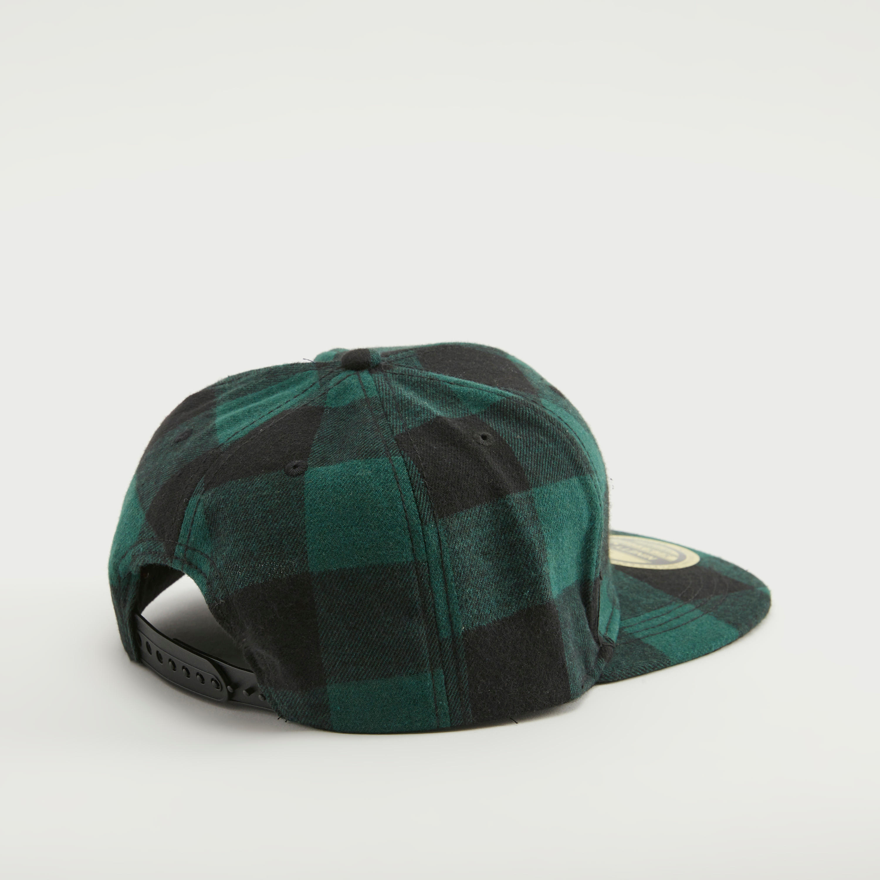 Checked Cap with Snap Back Closure-men-caps-image-4