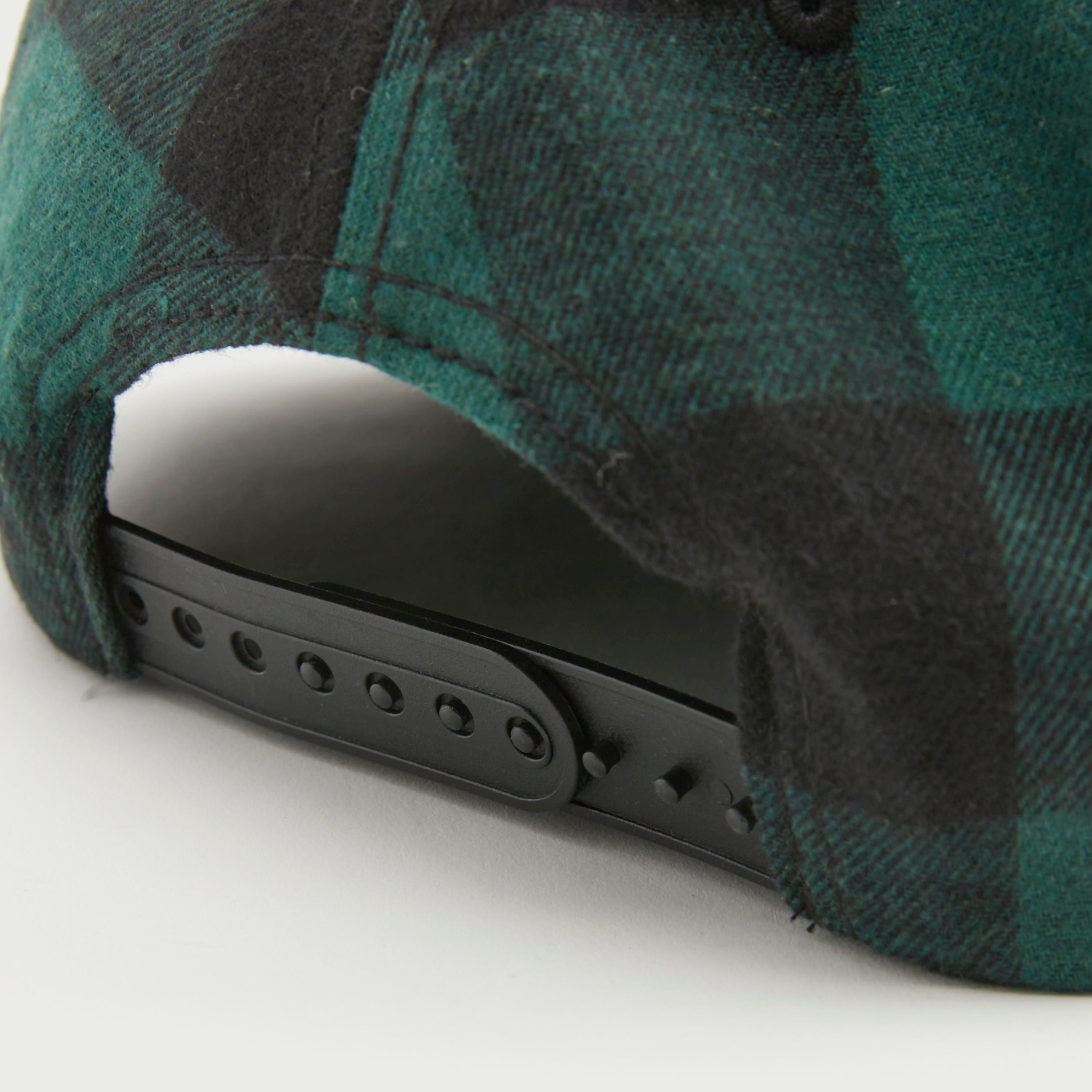 Checked Cap with Snap Back Closure-men-caps-image-5