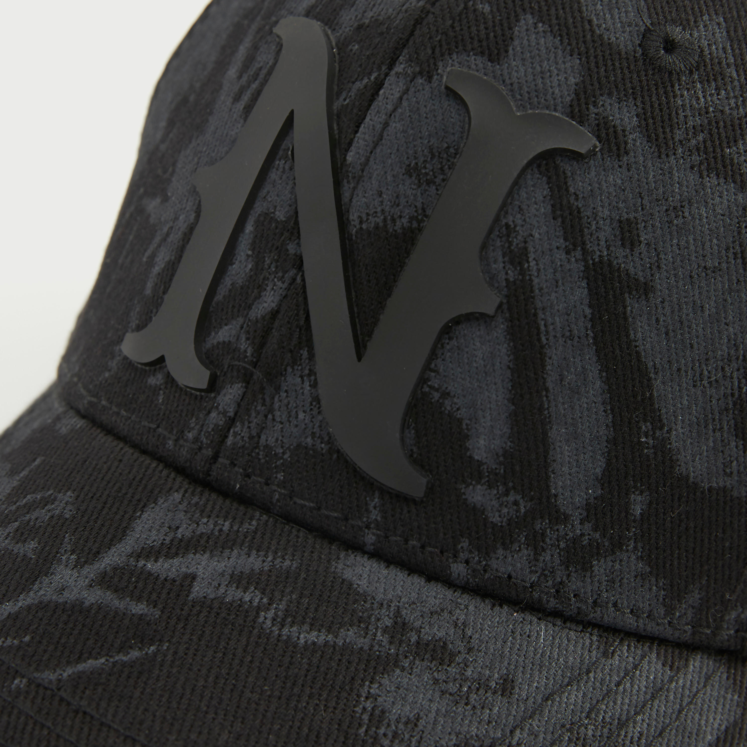 Printed Cap with Snap Back Closure and Applique Detail-men-caps-image-2
