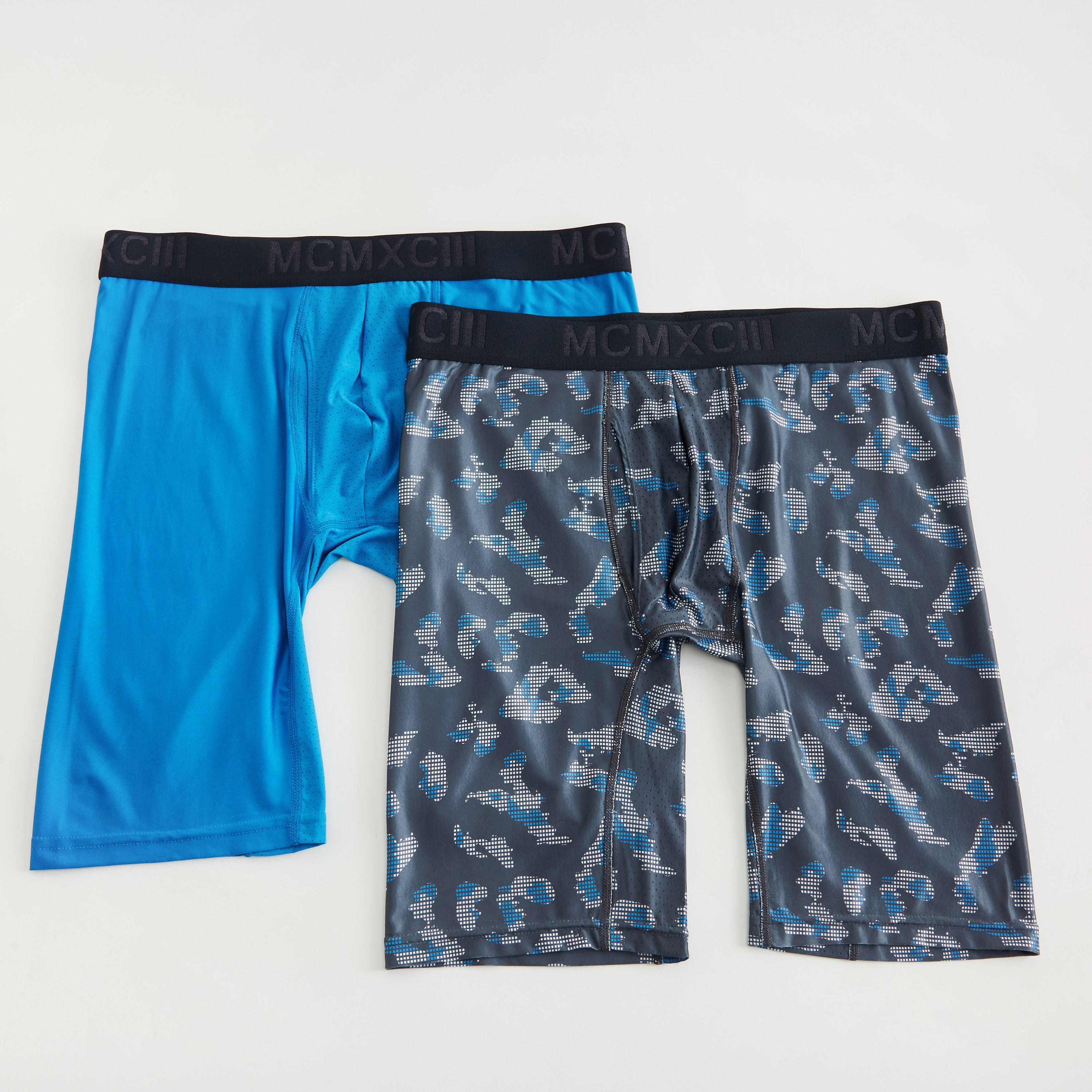 شورت ترانك للسباحة بخصر مطّاطي - طقم من قطعتين متنوعتين-men-clothing-swimandbeach-shorts-image-4