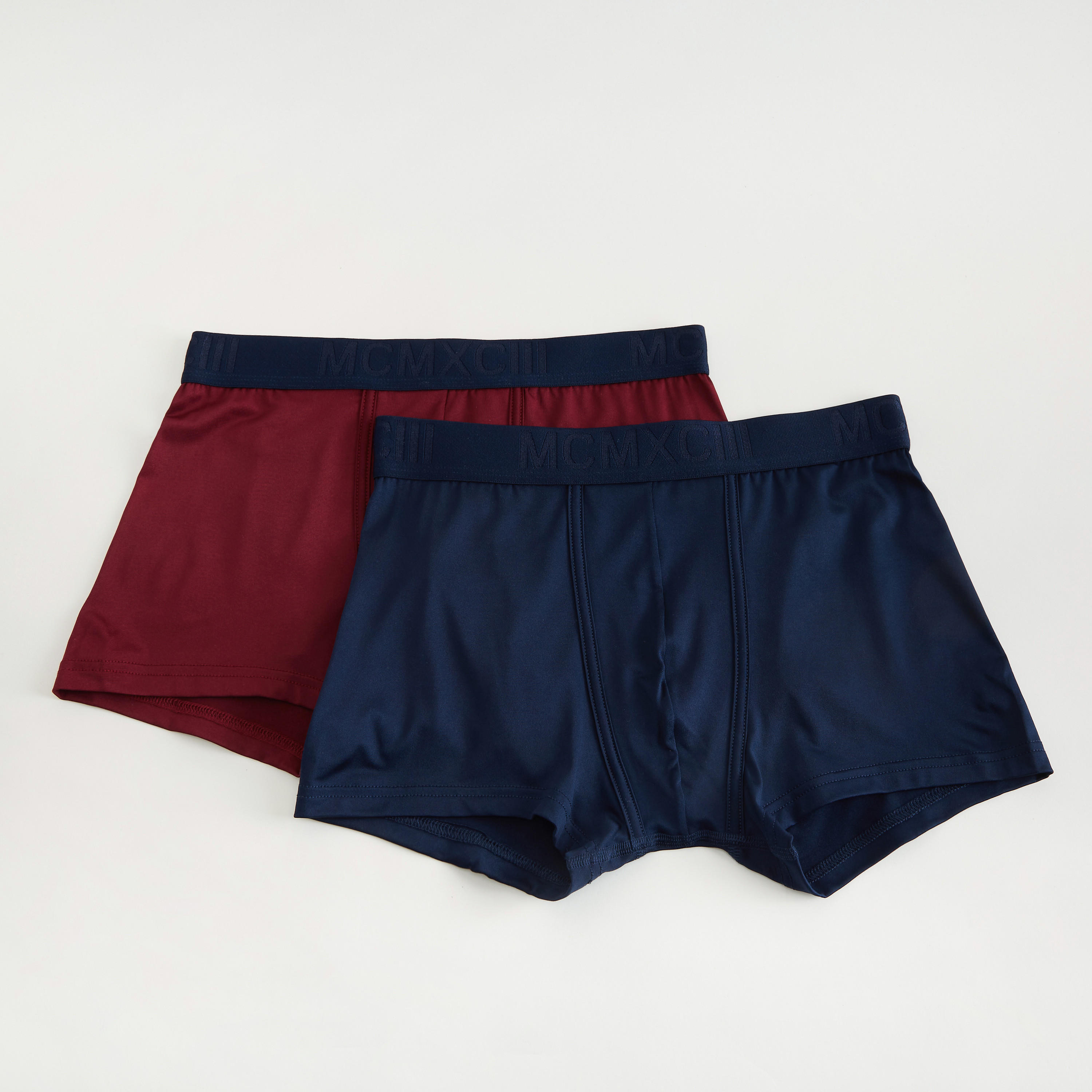 شورت ترانك سادة بخصر مطّاطي- طقم من قطعتين-men-clothing-innerwear-underwear-image-4