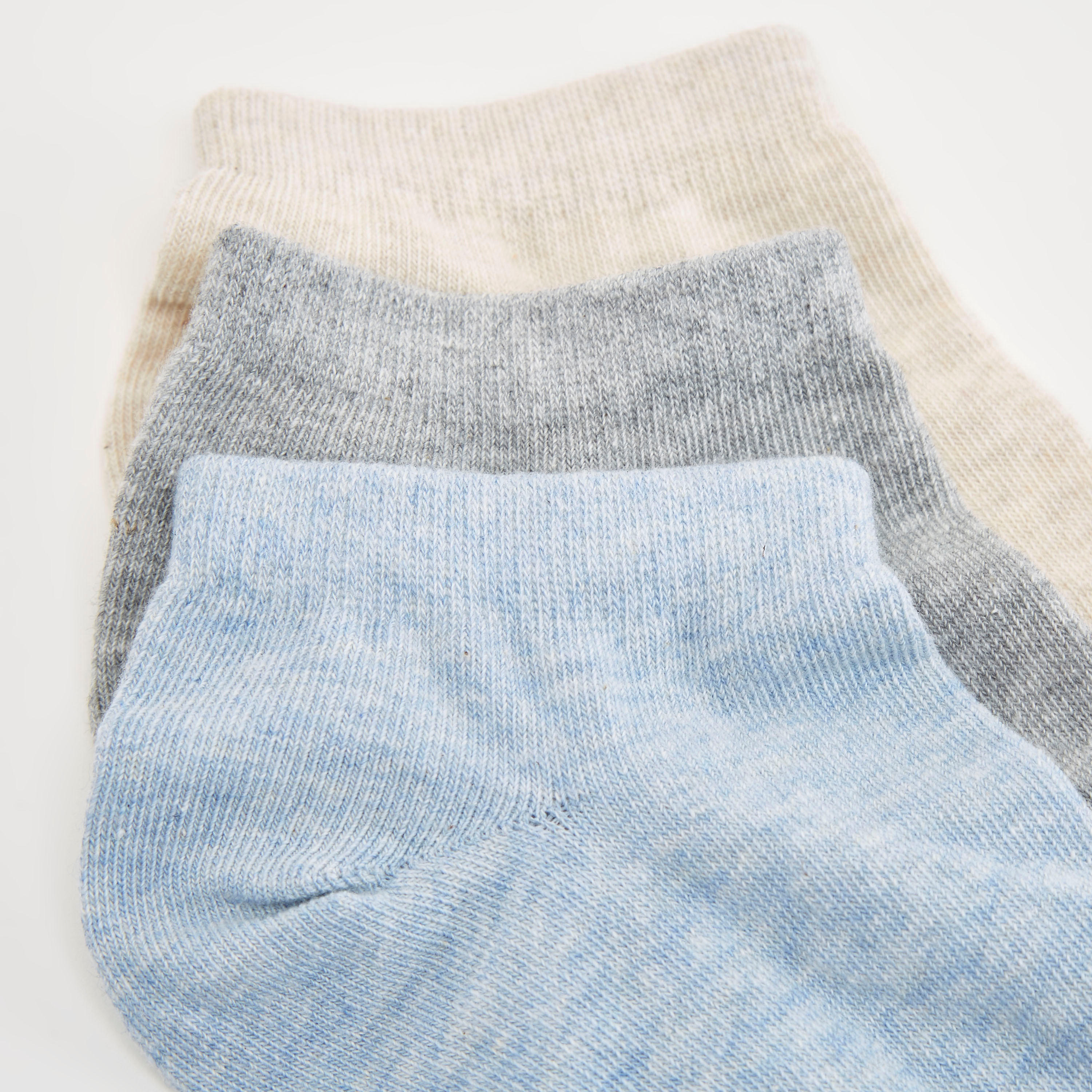 Set of 3 - Solid Ankle Length Socks-men-socks-image-3