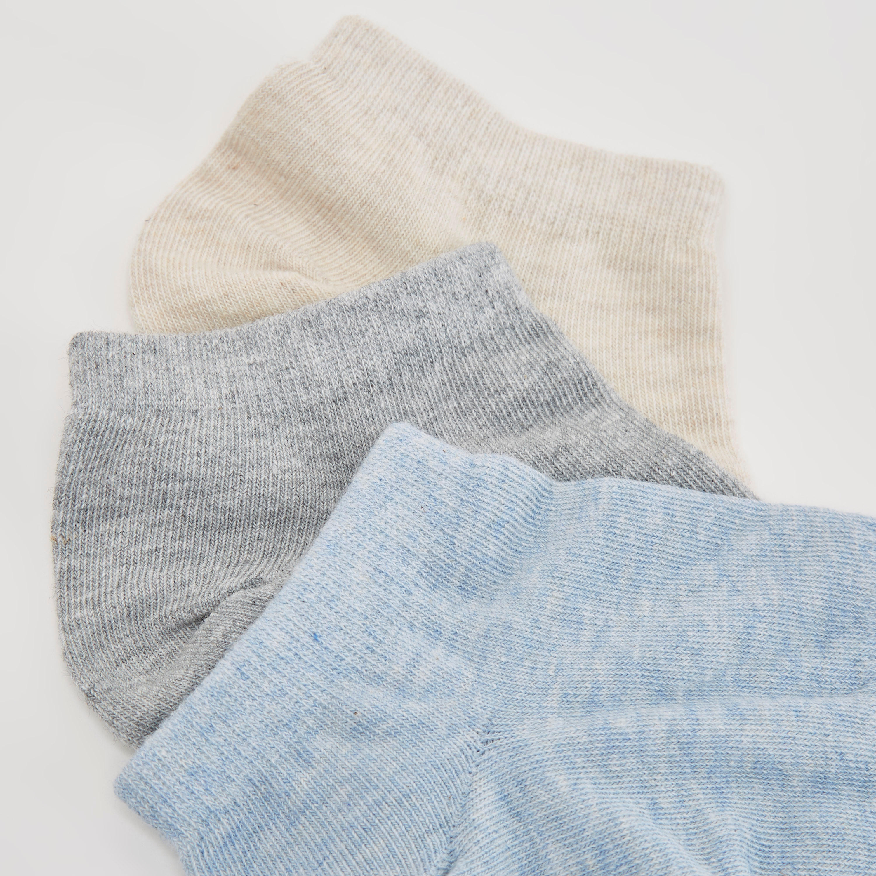 Set of 3 - Solid Ankle Length Socks-men-socks-image-4