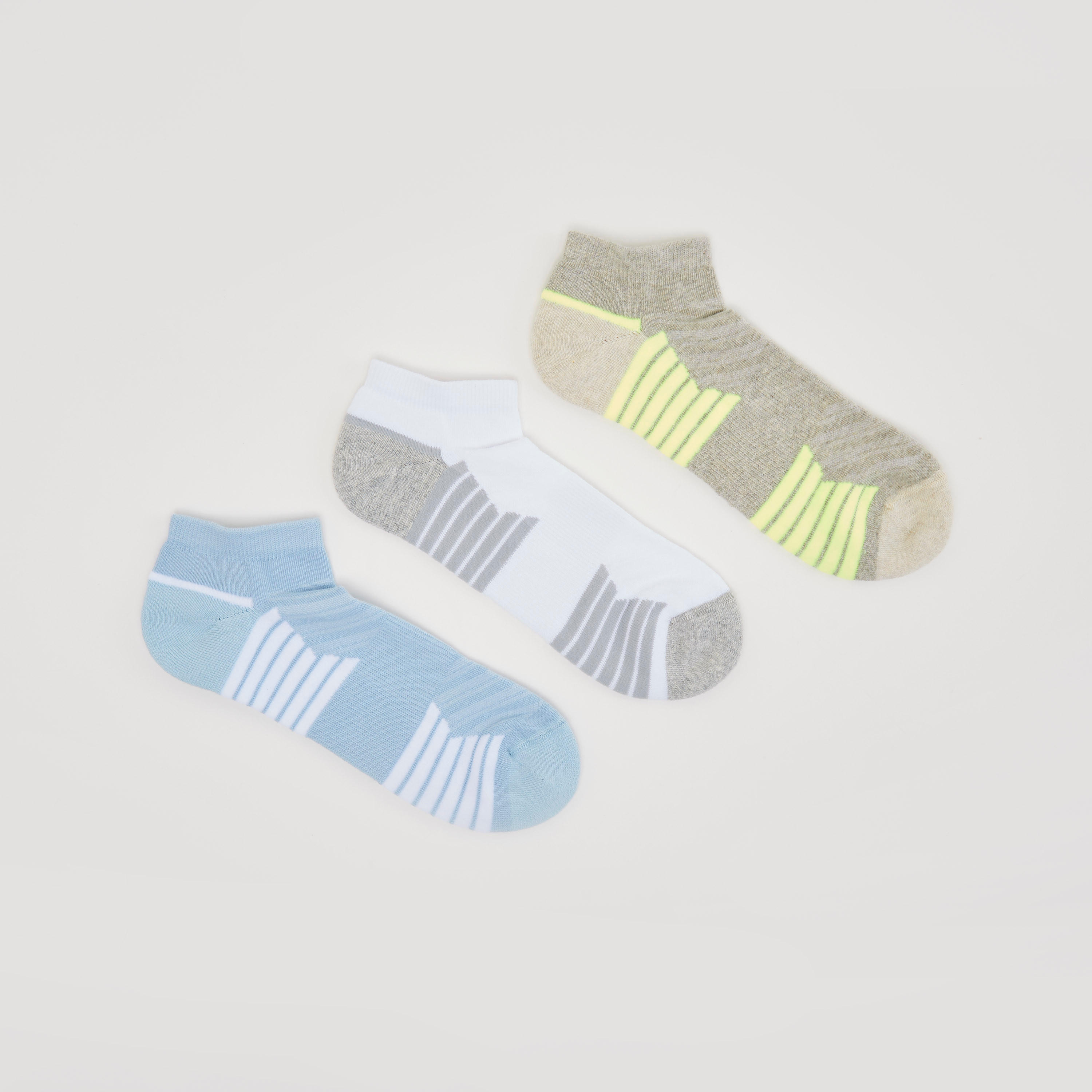جوارب مقلّمة بطول الكاحل - طقم من 3-men-socks-image-1
