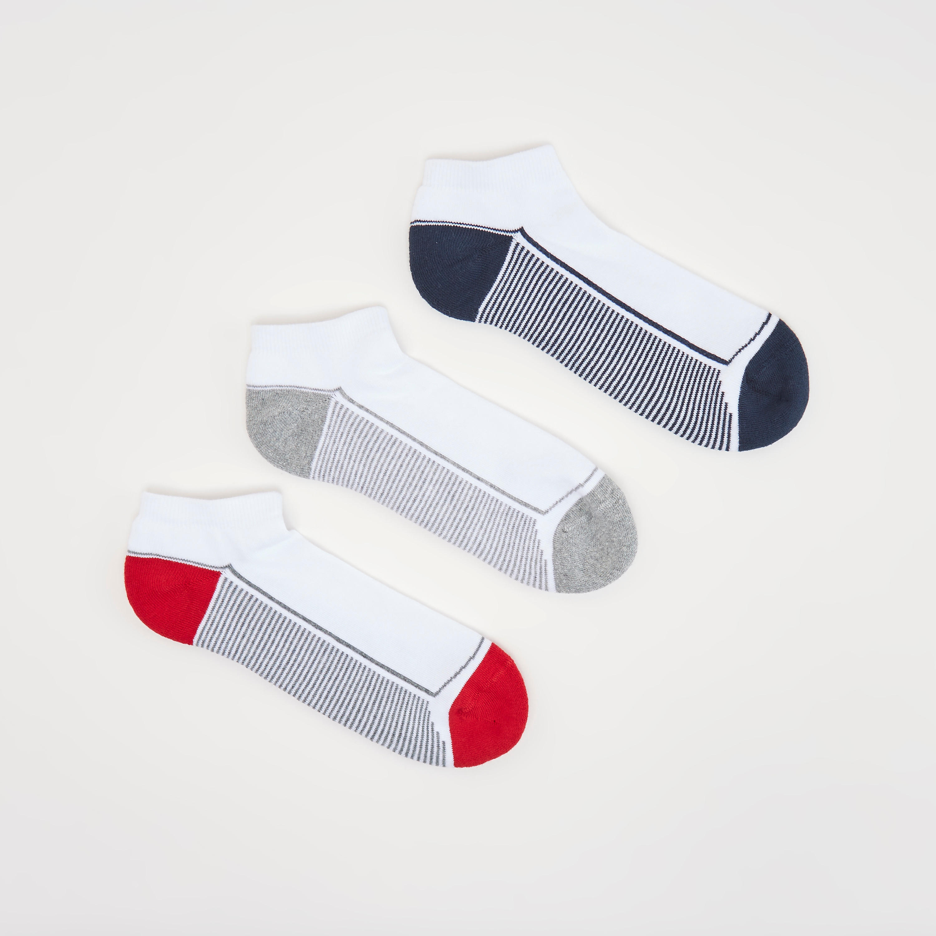Set of 3 - Striped Ankle Length Socks-men-socks-image-1