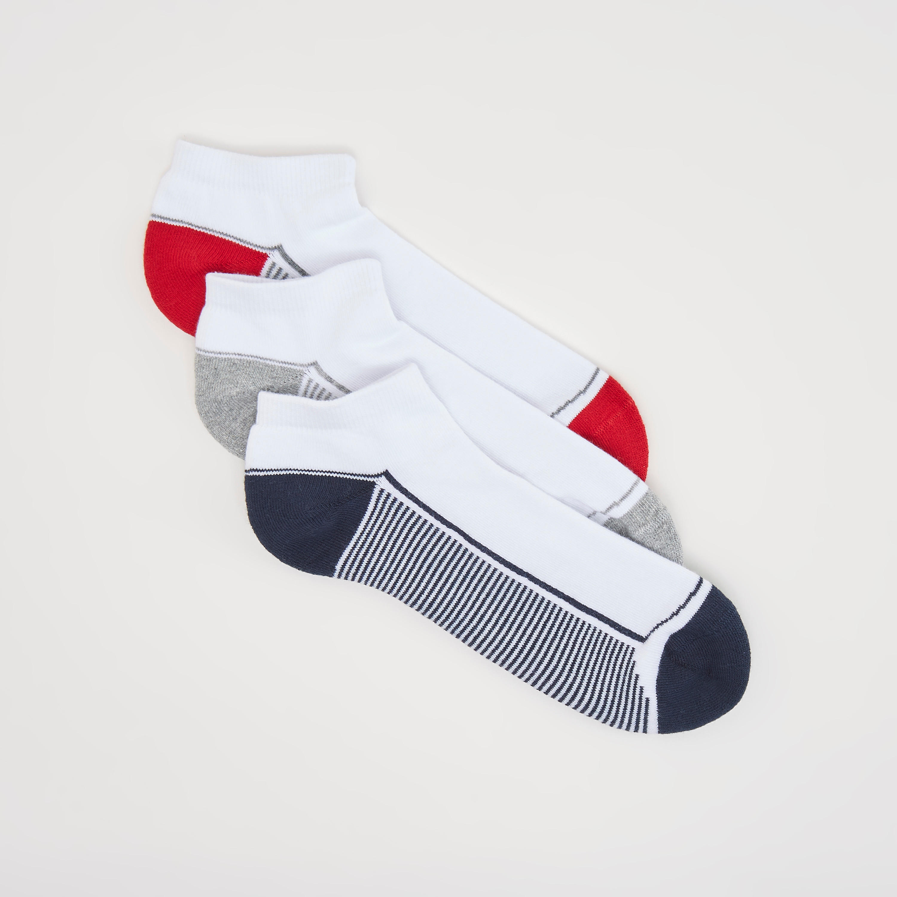 Set of 3 - Striped Ankle Length Socks-men-socks-image-2