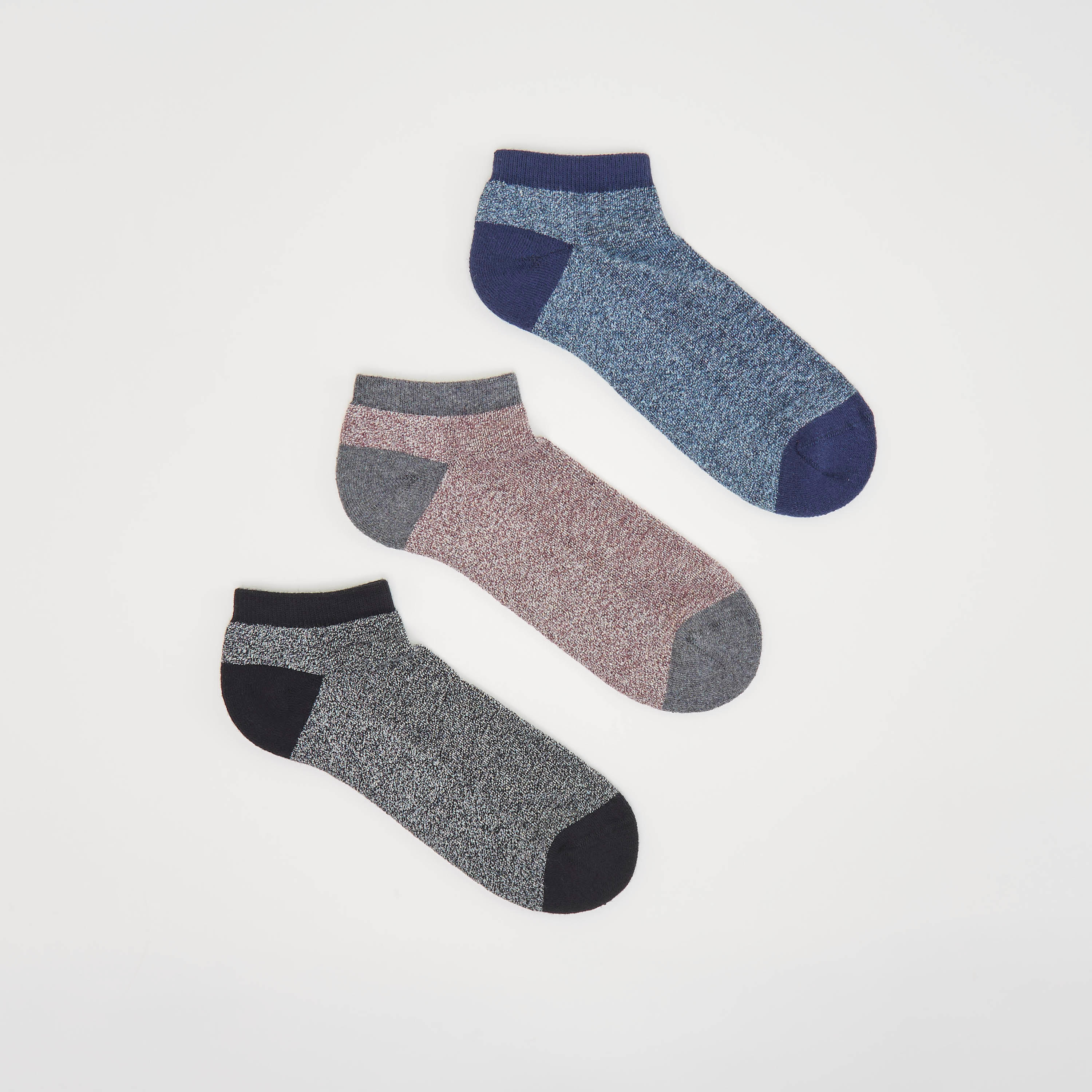 جوارب متنوعة بطول الكاحل - طقم من 3-men-socks-image-1
