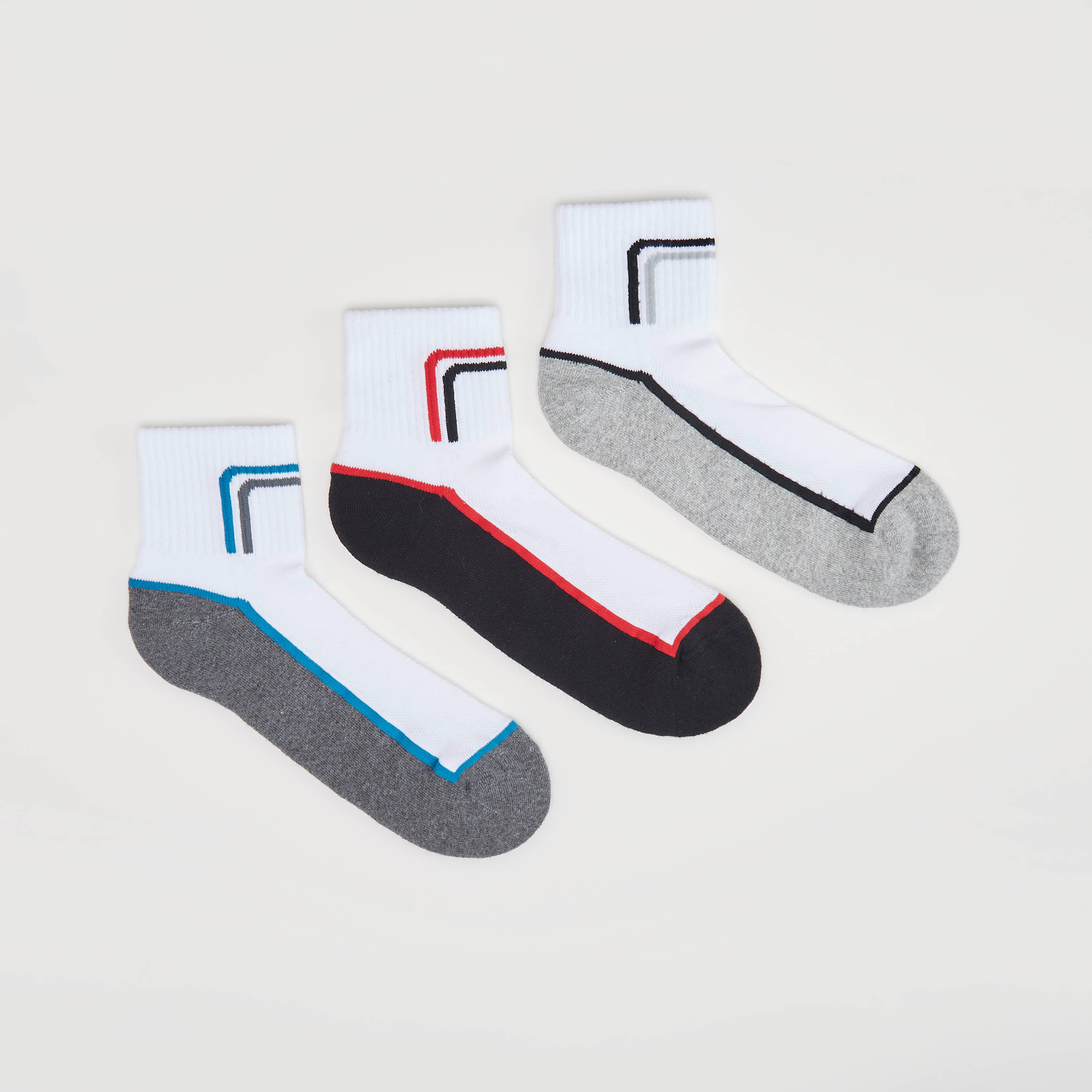 جوارب متنوعة بطول الكاحل - طقم من 3-men-socks-image-1