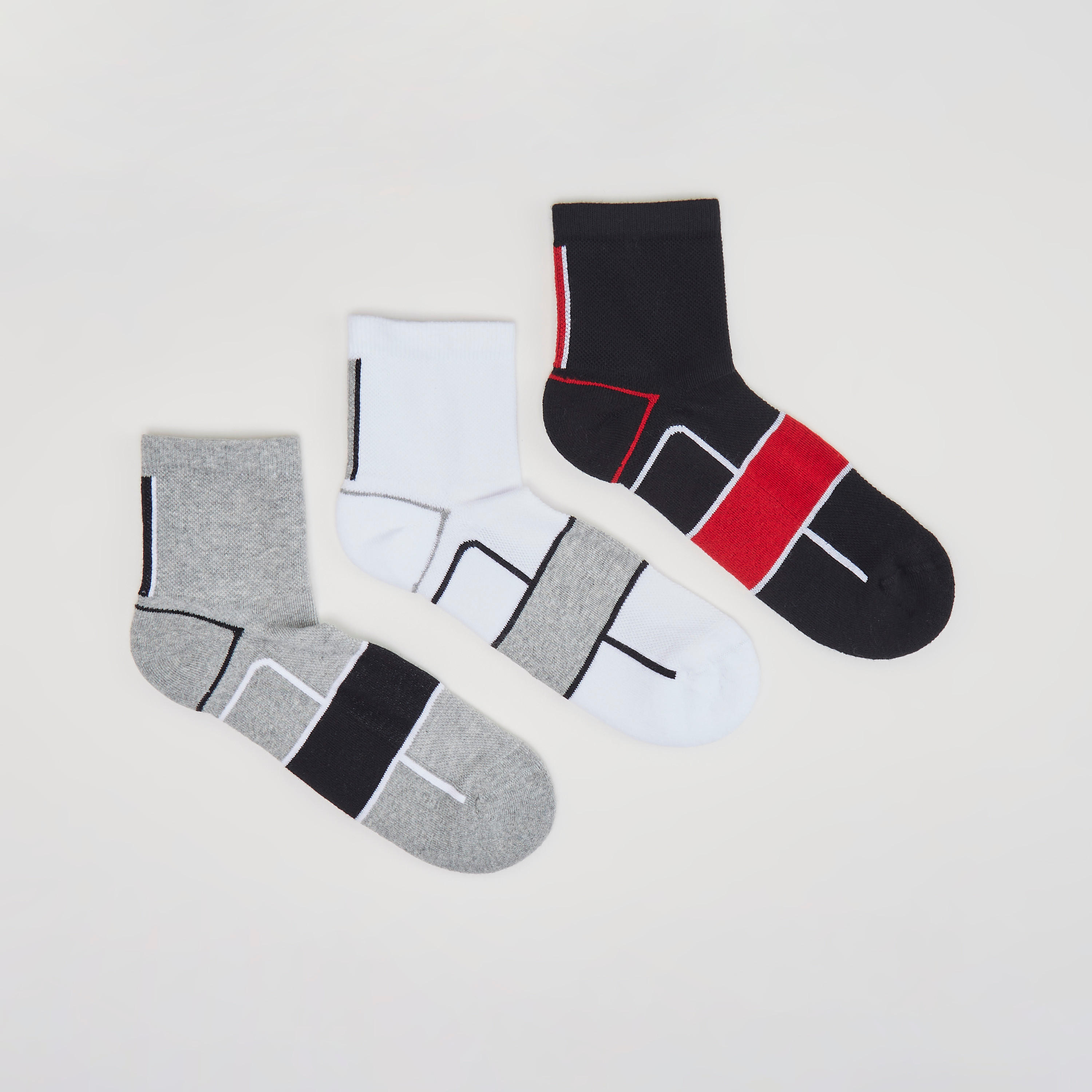 جوارب بطول الكاحل وطبعات - طقم من 3-men-socks-image-1