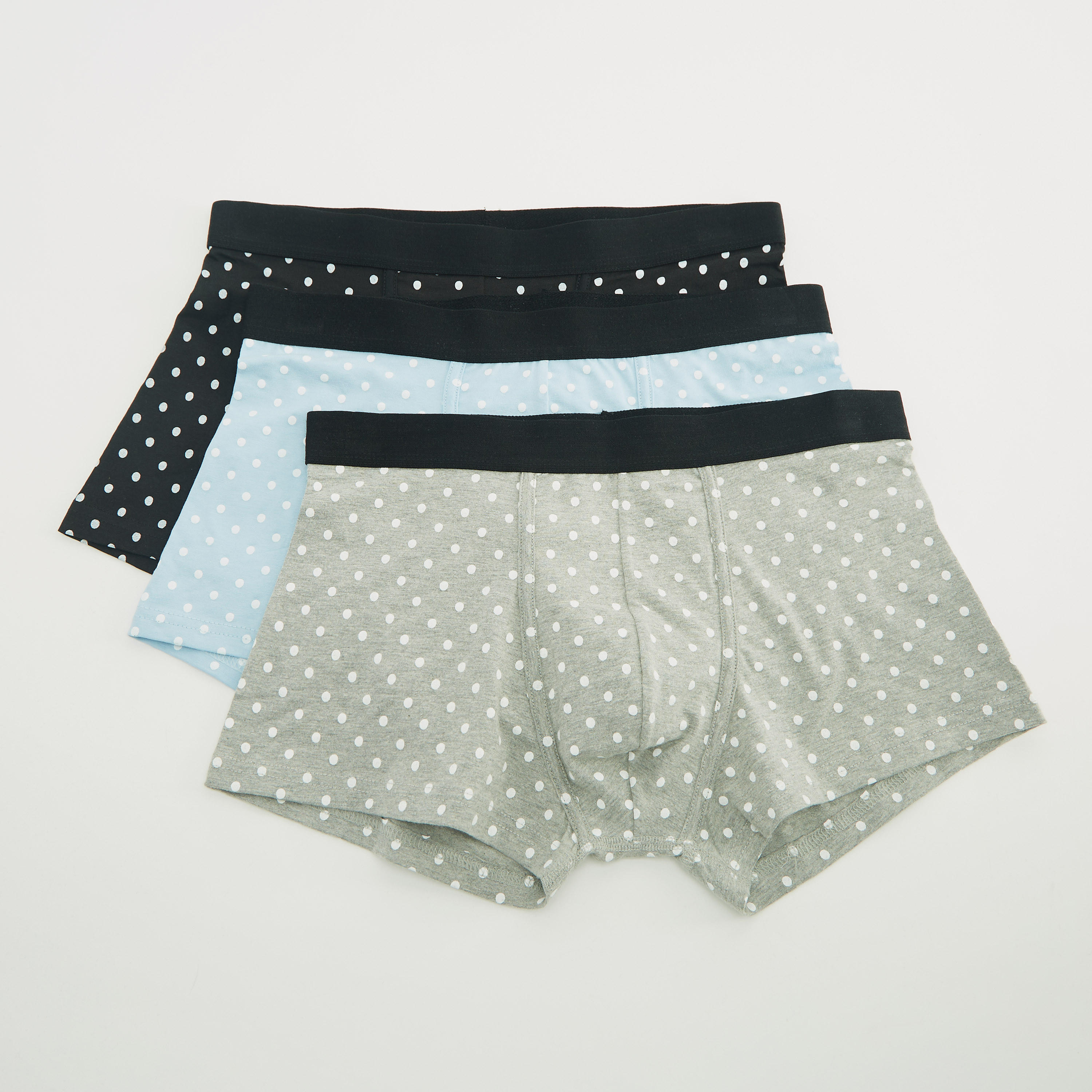 شورت ترانك مستدام منقّط بخصر مطّاطي - طقم من 3 قطع-men-clothing-innerwear-underwear-image-1
