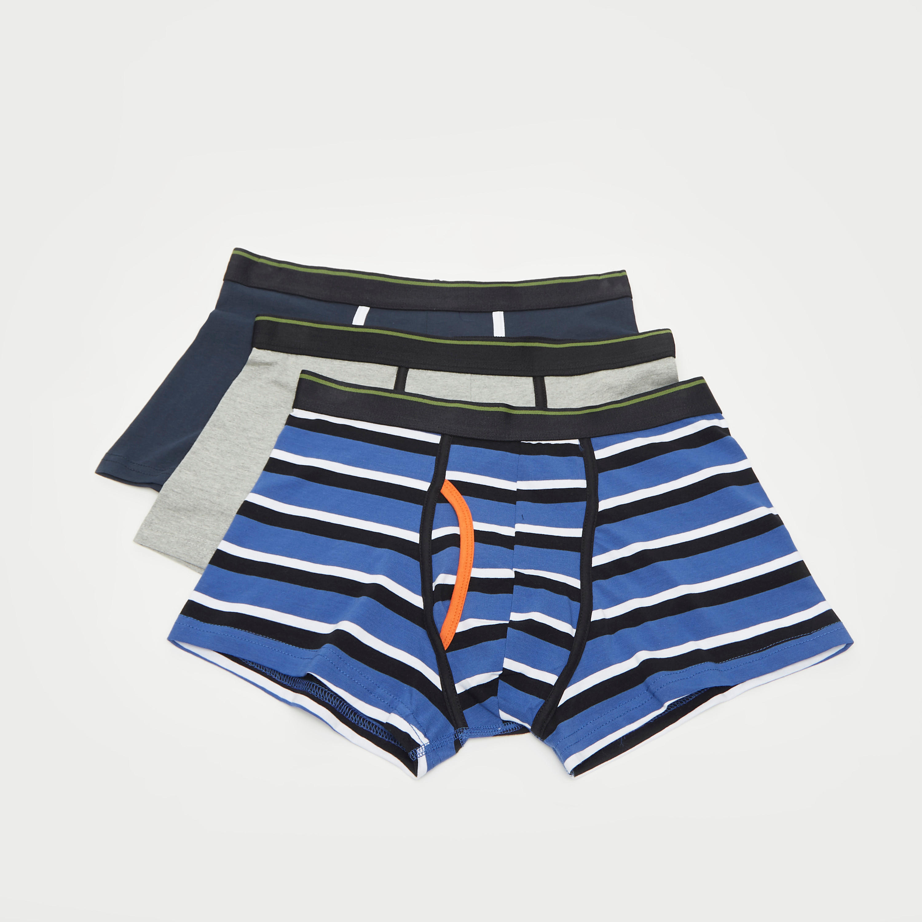 شورتات ترانك بخصر مطّاطي - طقم من 3 قطع متنوّعة-men-clothing-innerwear-underwear-image-1