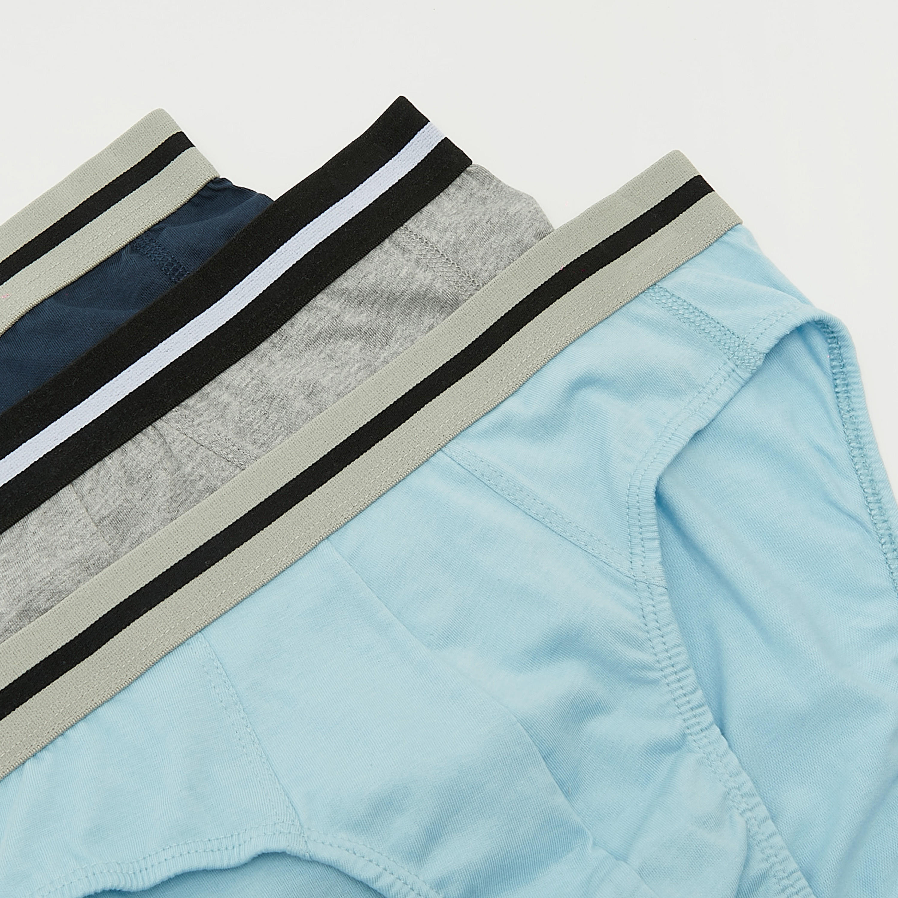 Set of 3 - Solid Briefs with Elasticated Waistband-men-clothing-innerwear-underwear-image-2