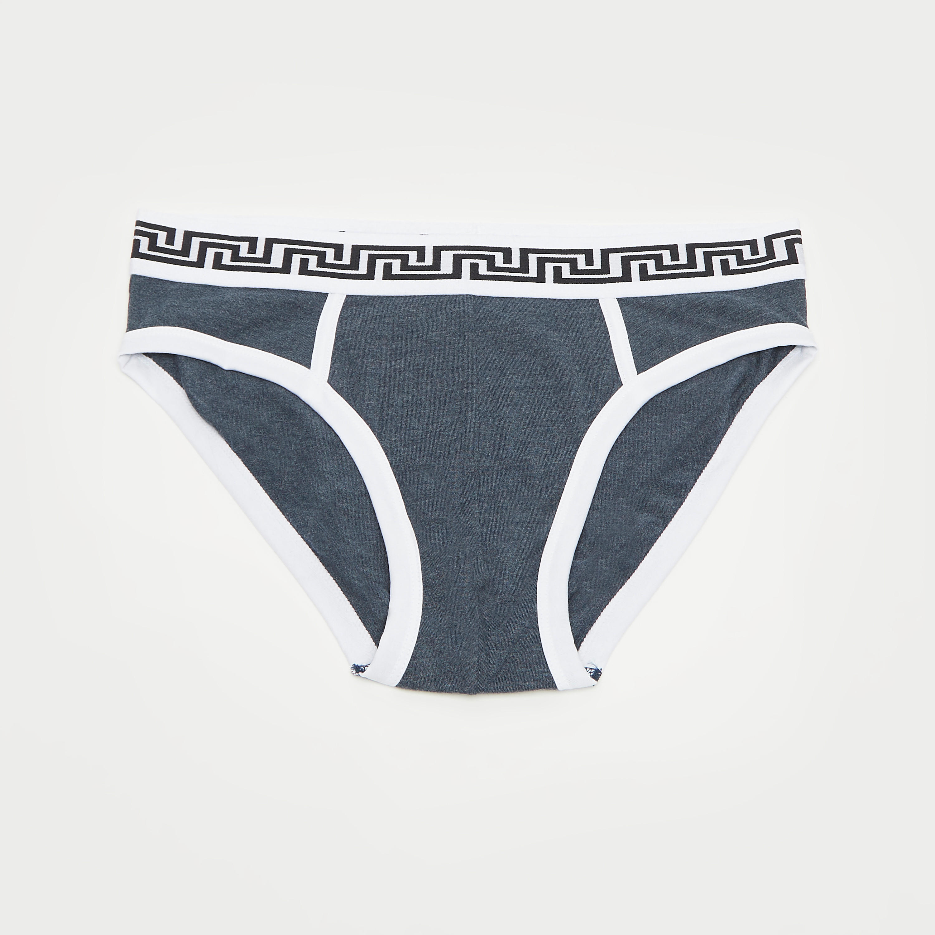 سراويل داخلية سادة بخصر مطّاطي - طقم من 3-men-clothing-innerwear-underwear-image-2