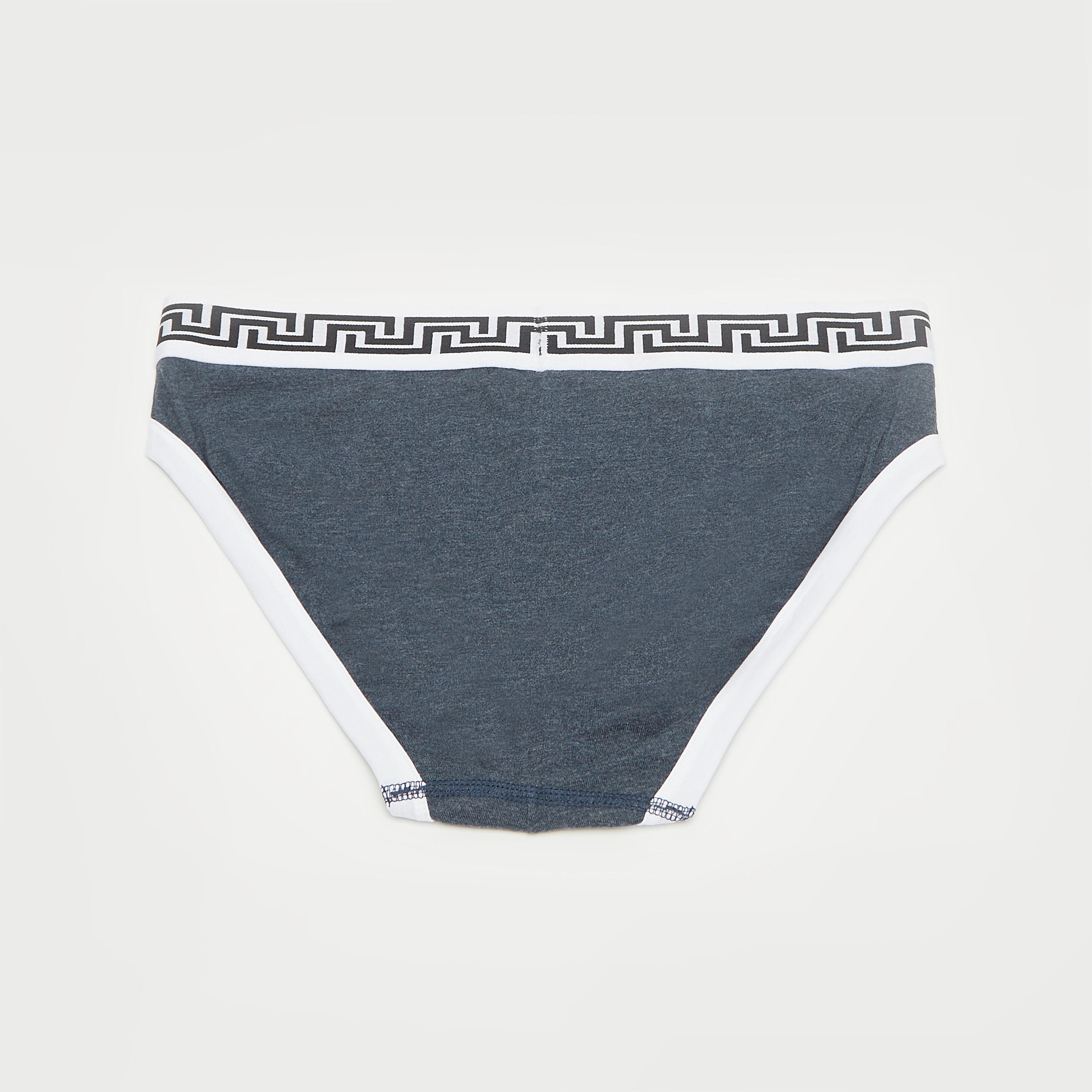 سراويل داخلية سادة بخصر مطّاطي - طقم من 3-men-clothing-innerwear-underwear-image-1