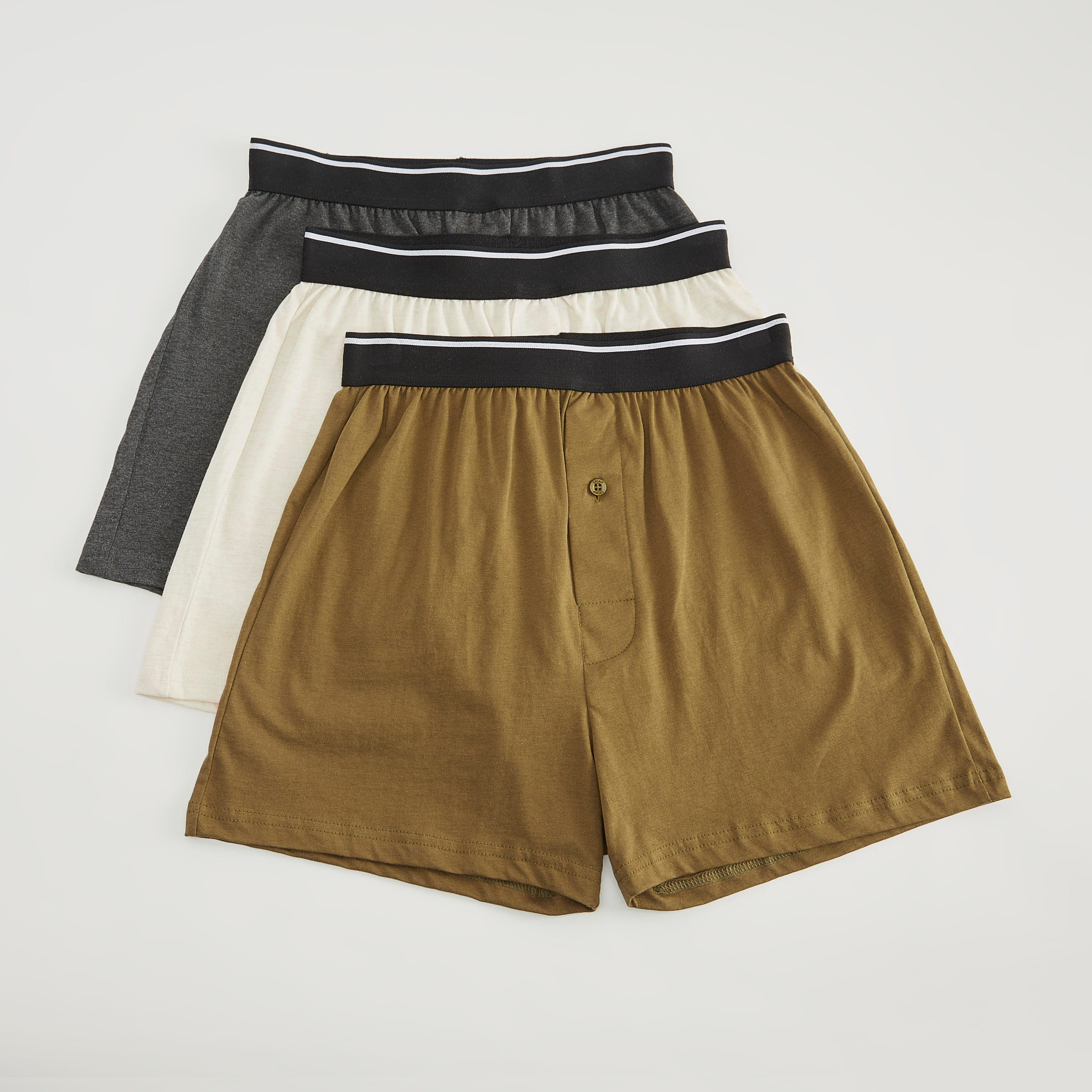 بوكسر سادة بخصر مطّاطي - طقم من 3 قطع-men-clothing-innerwear-underwear-image-4