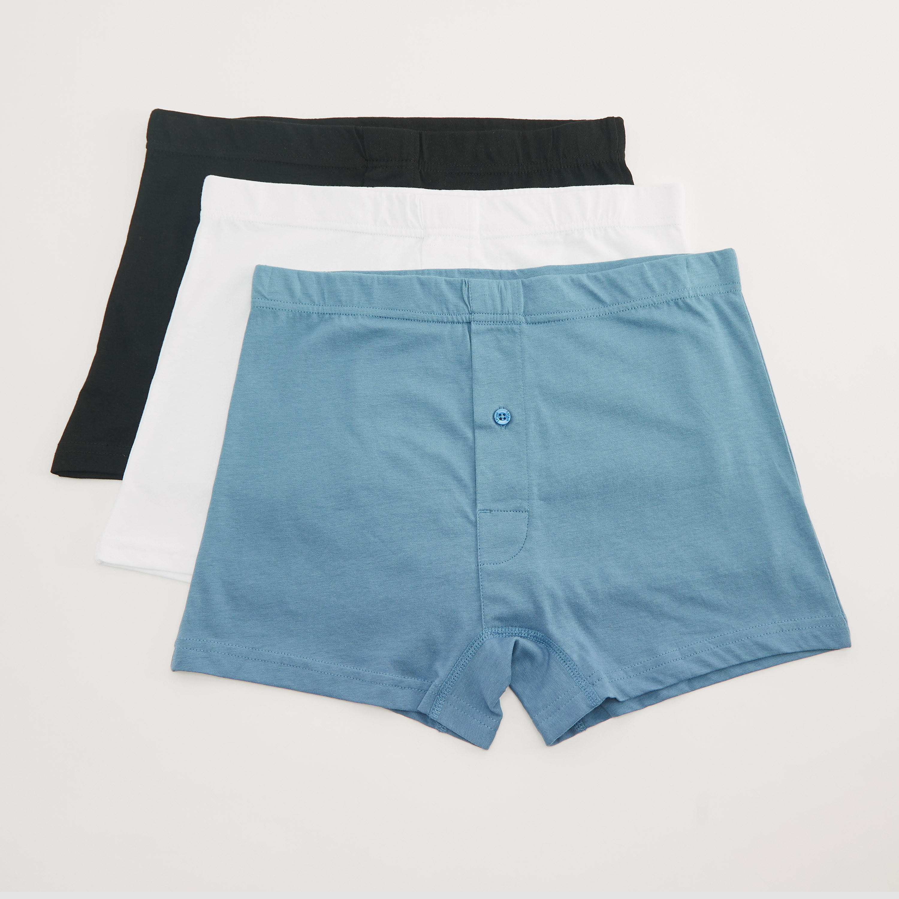 Set of 3 - Solid Boxers with Elasticated Waistband-men-clothing-innerwear-underwear-image-1