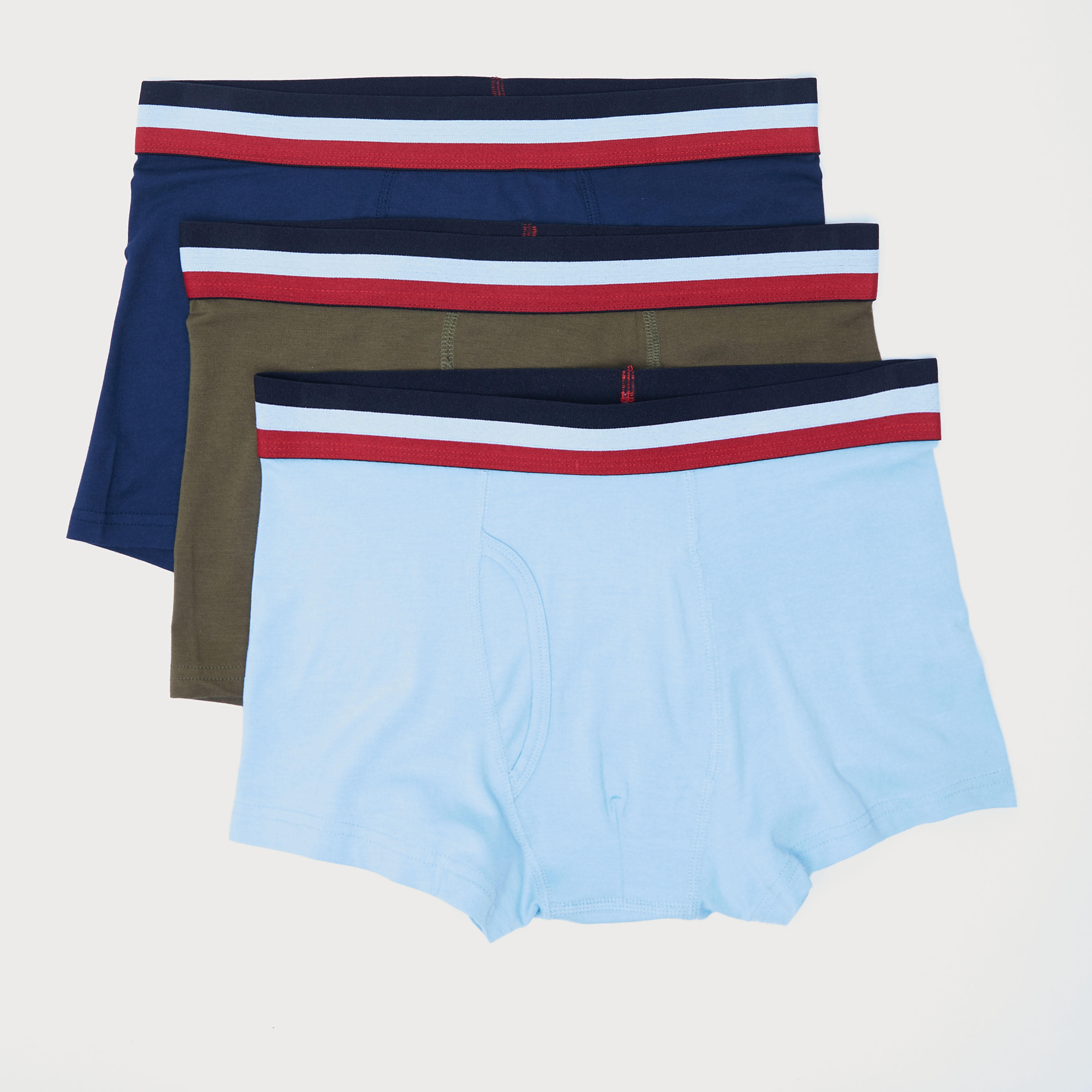 شورت ترانك سادة بخصر مطّاطي - طقم من 3 قطع-men-clothing-innerwear-underwear-image-4