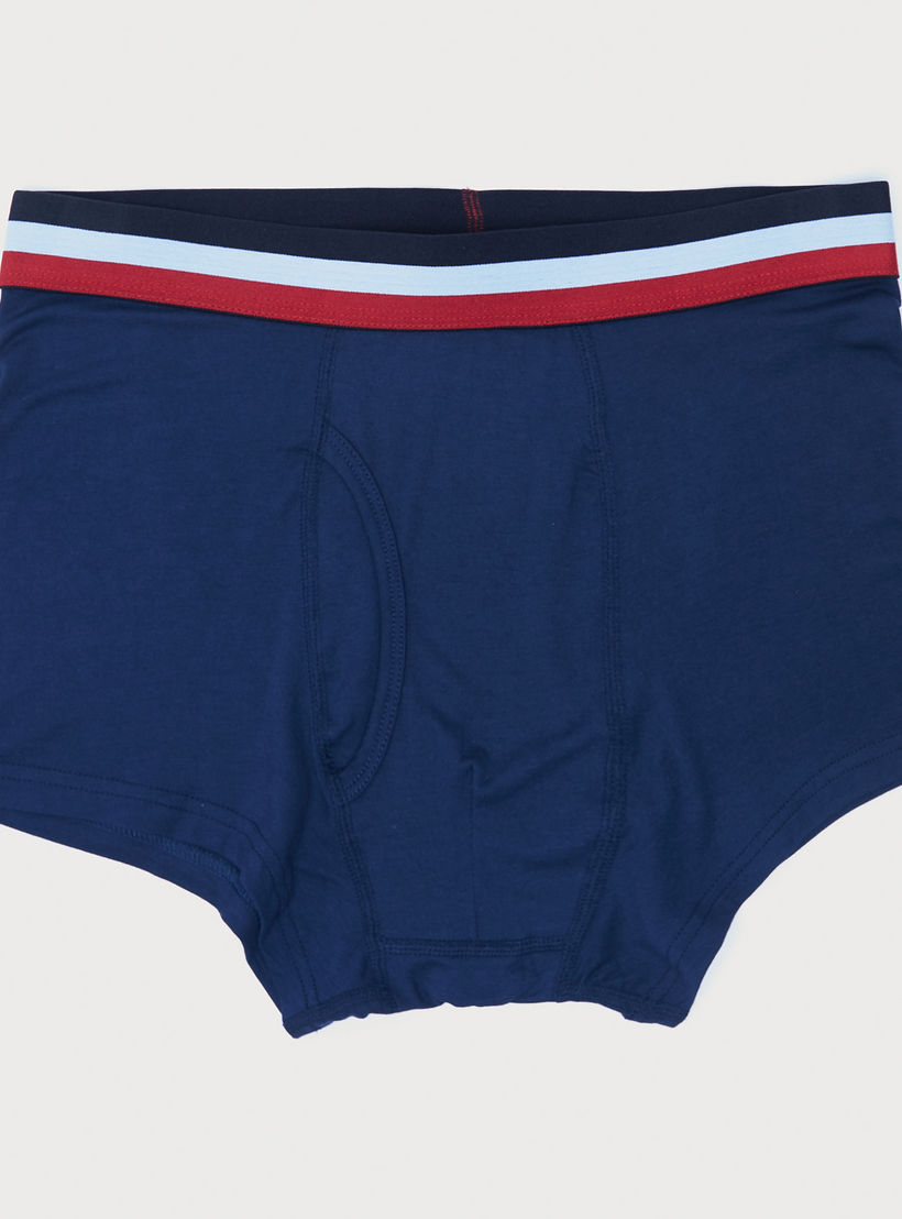 شورت ترانك سادة بخصر مطّاطي - طقم من 3 قطع-men-clothing-innerwear-underwear-image-2