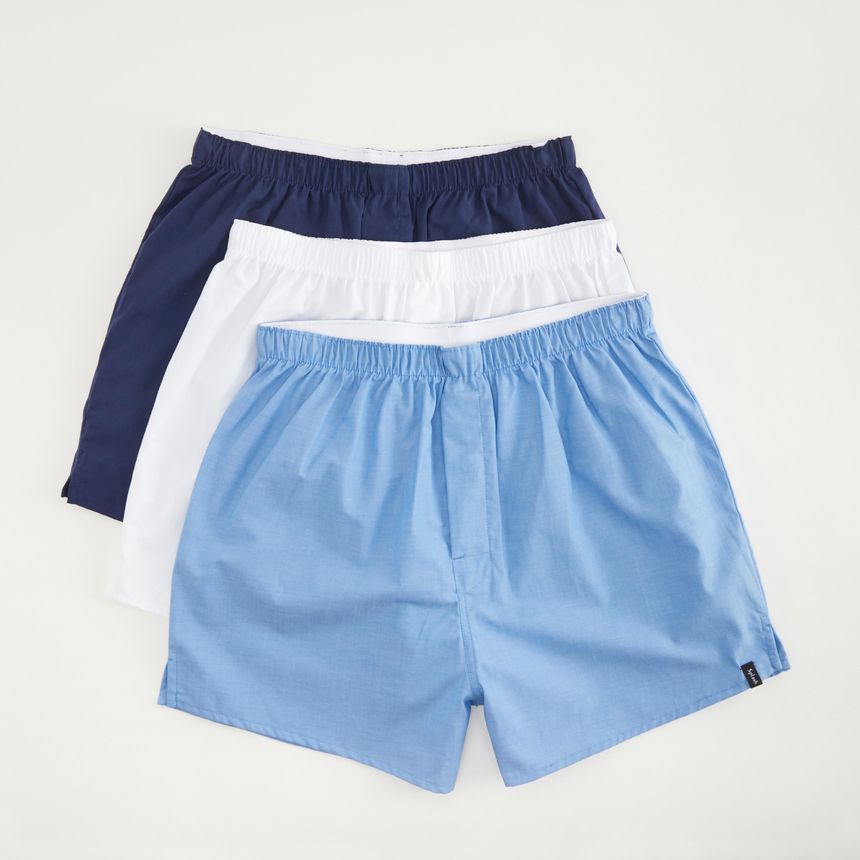 بوكسر سادة بخصر مطّاطي - طقم من 3 قطع-men-clothing-innerwear-underwear-image-1