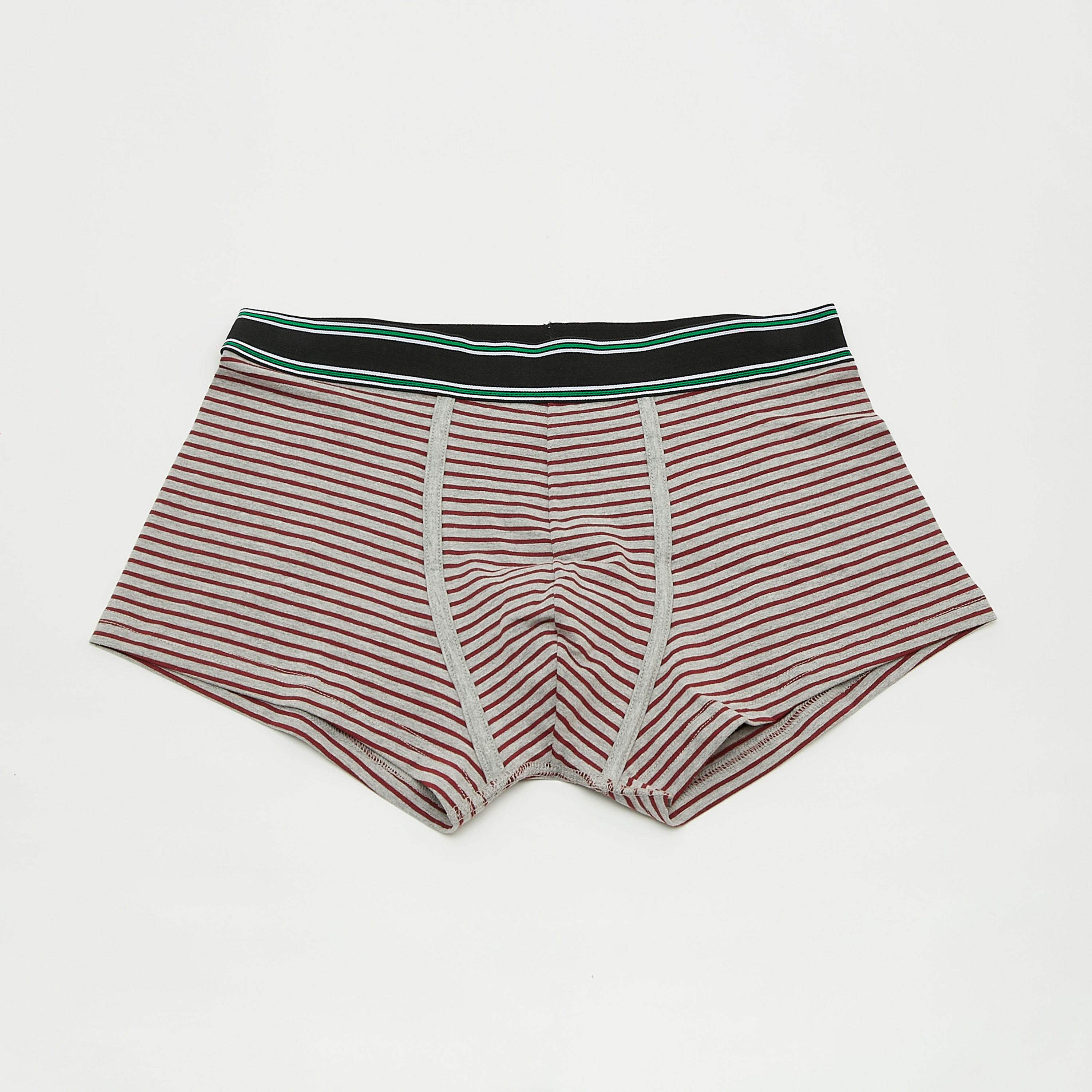شورتات ترانك مستدامة مخططة بخصر مطّاطي - طقم من 3 قطع-men-clothing-innerwear-underwear-image-3