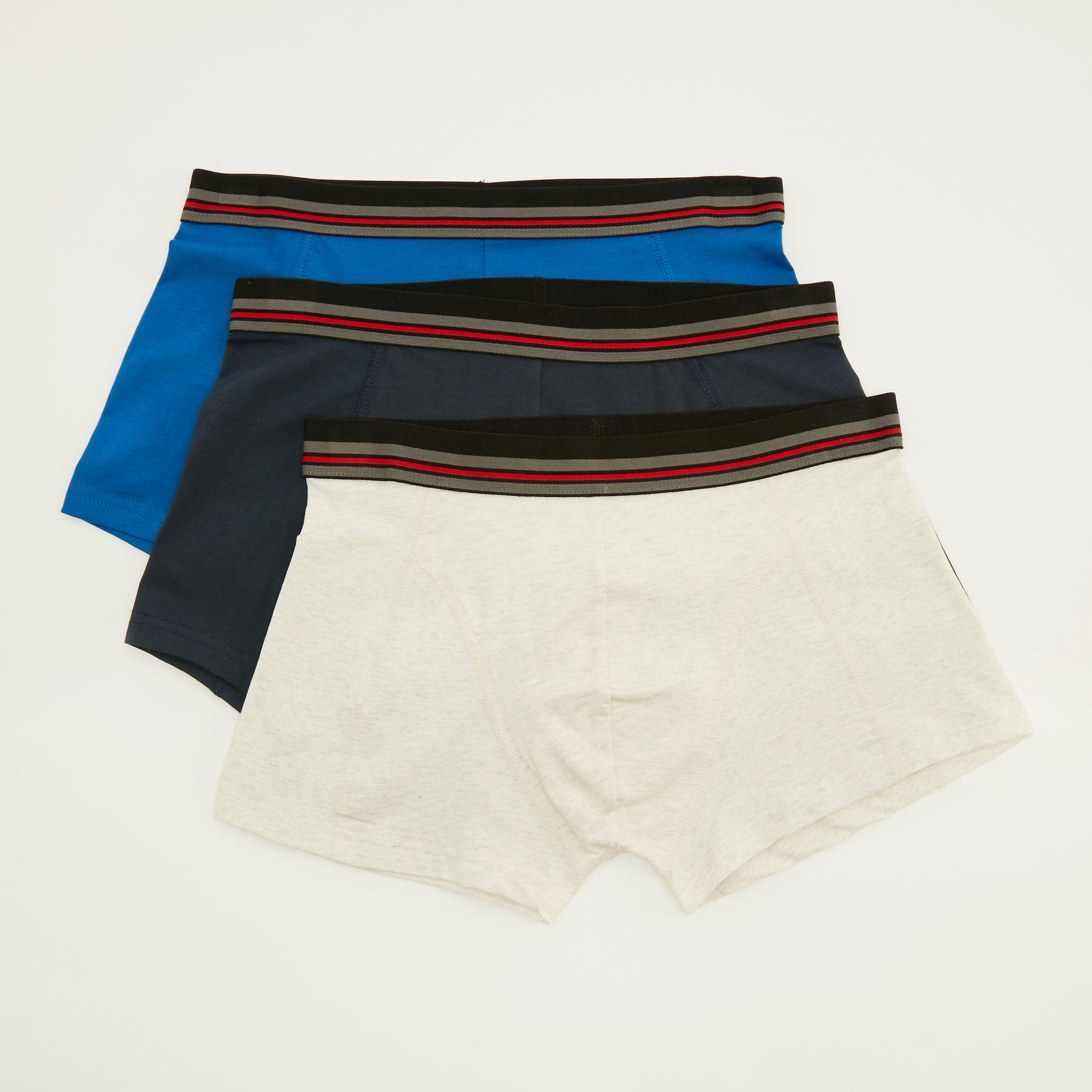 Set of 3 - Solid Hipster Trunks with Elasticised Waist-men-clothing-innerwear-underwear-image-1