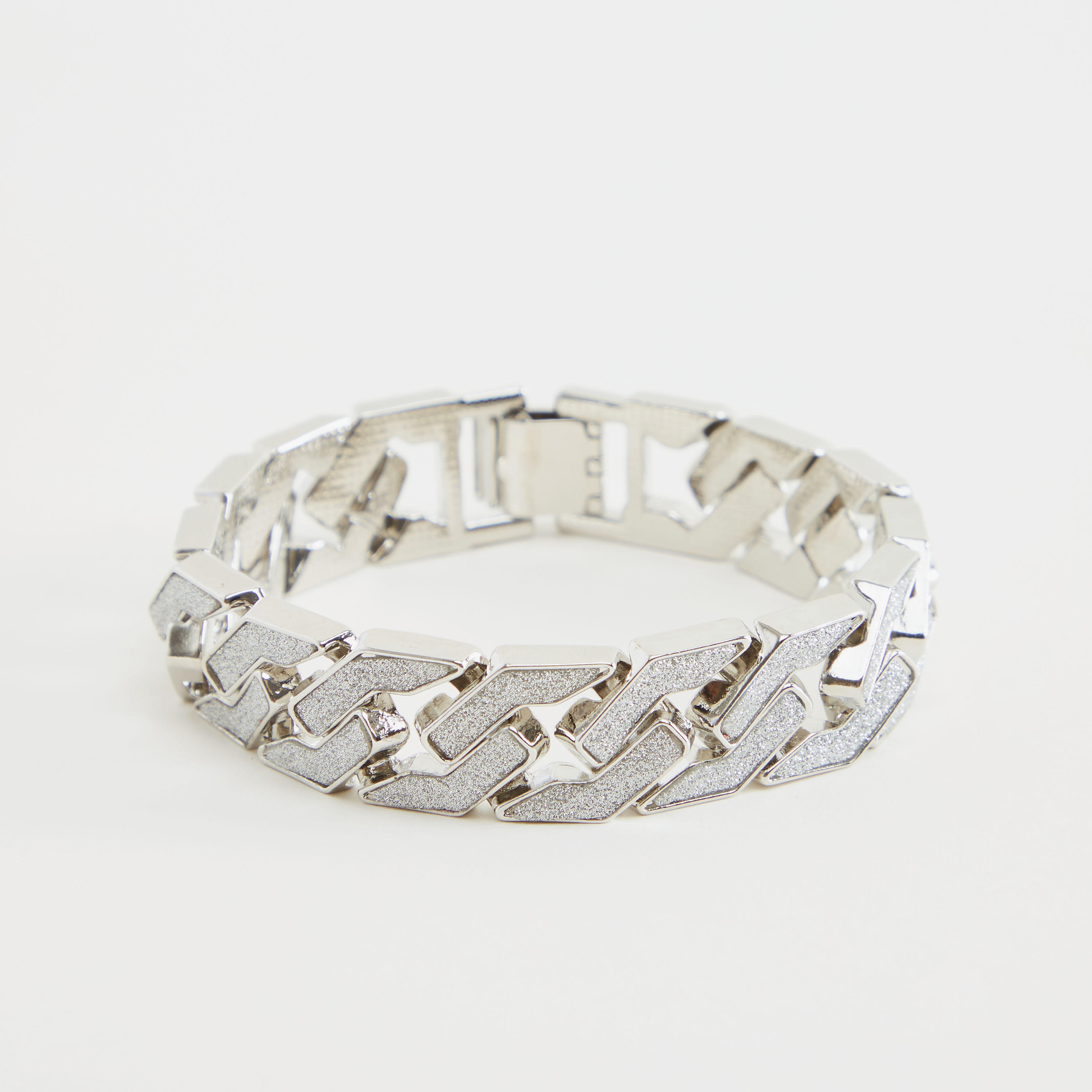 Metallic Textured Chunky Bracelet-men-watchesandjewellery-bracelets-image-1