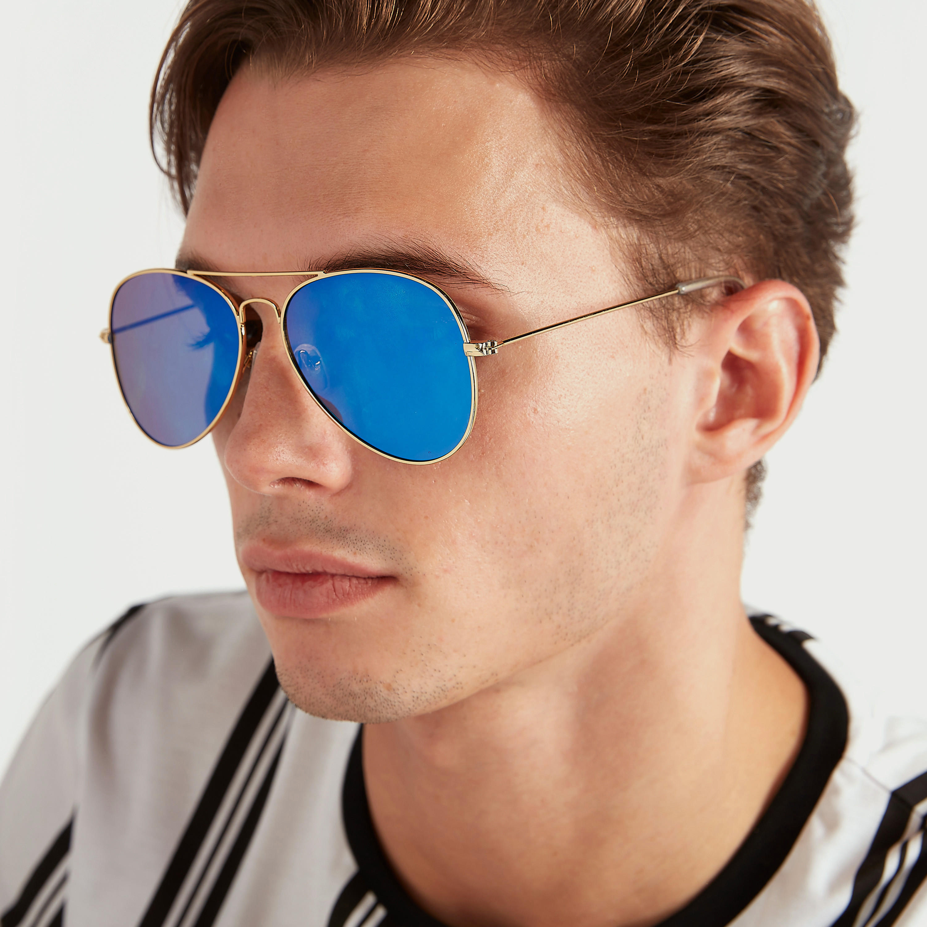 نظّارة شمسية أفياتور بإطار كامل ووسادات للأنف-men-sunglasses-image-2