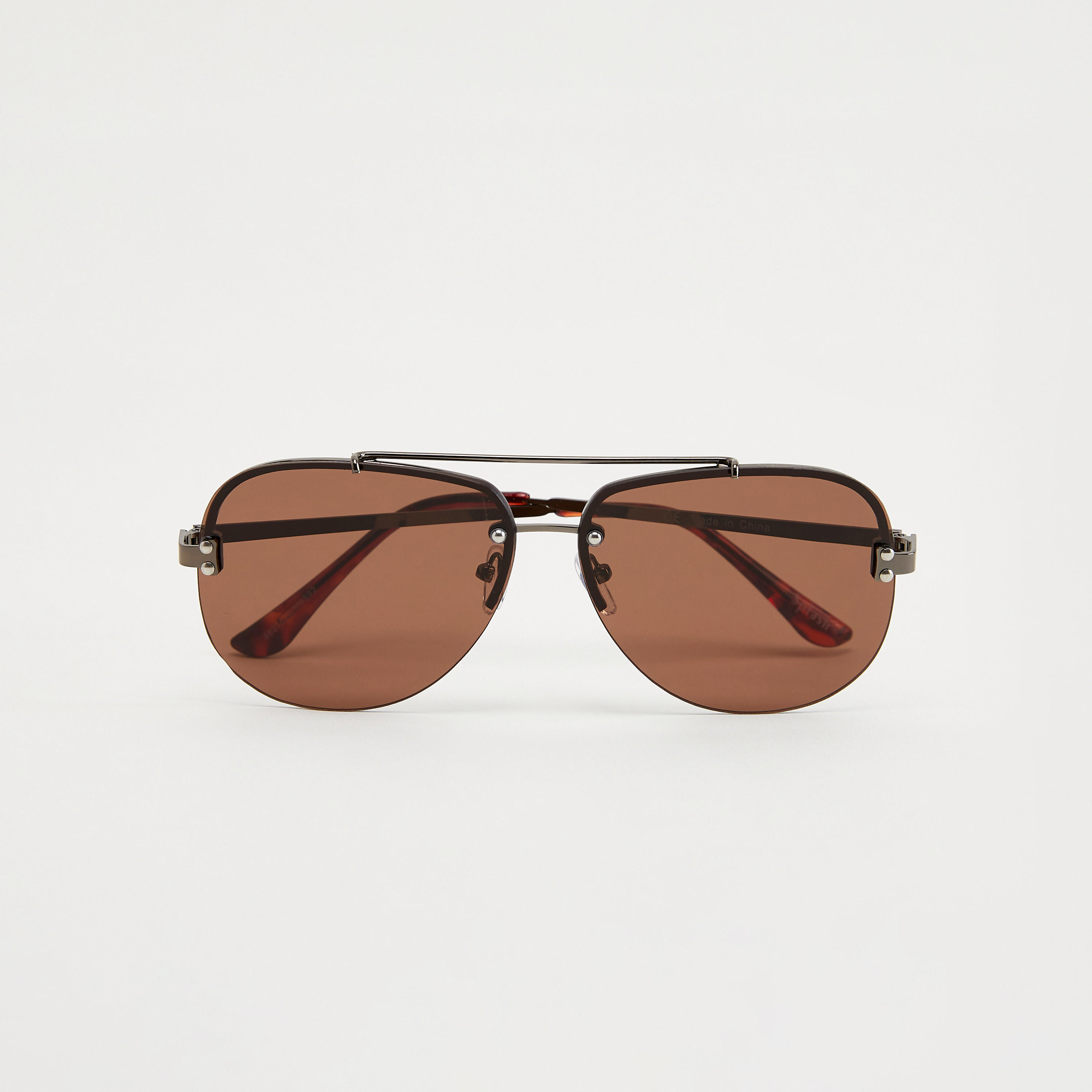 نظّارة شمسية أفياتور نصف إطار ووسادات للأنف-men-sunglasses-image-5
