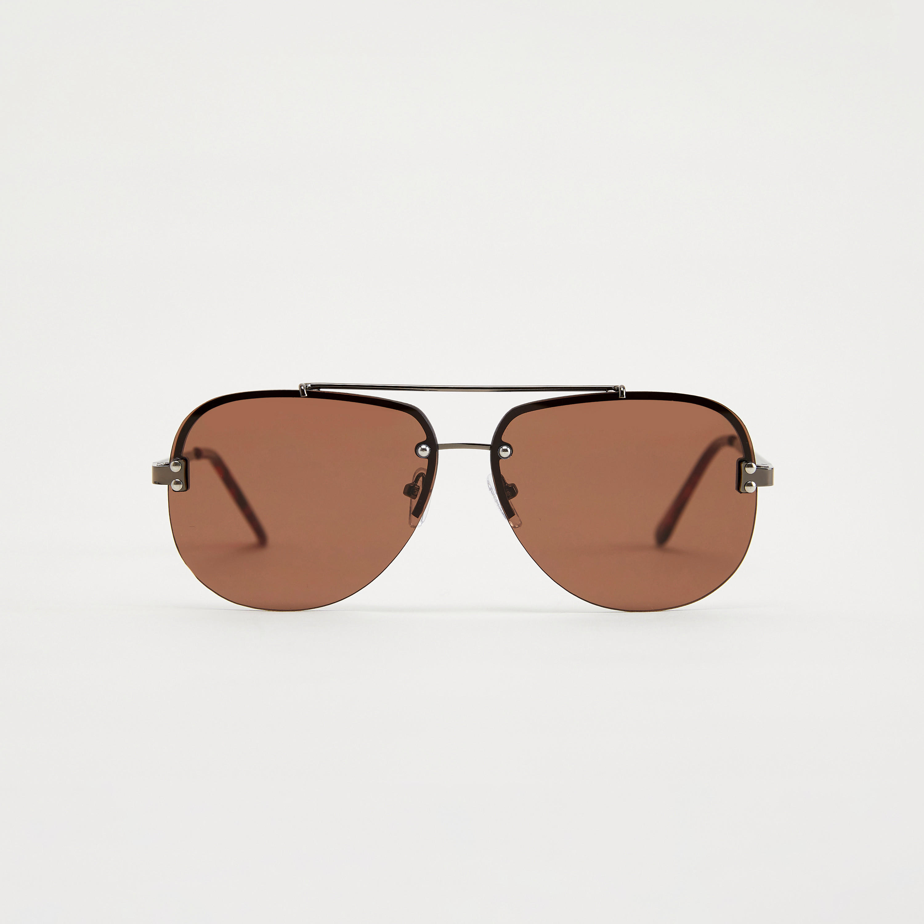 نظّارة شمسية أفياتور نصف إطار ووسادات للأنف-men-sunglasses-image-2