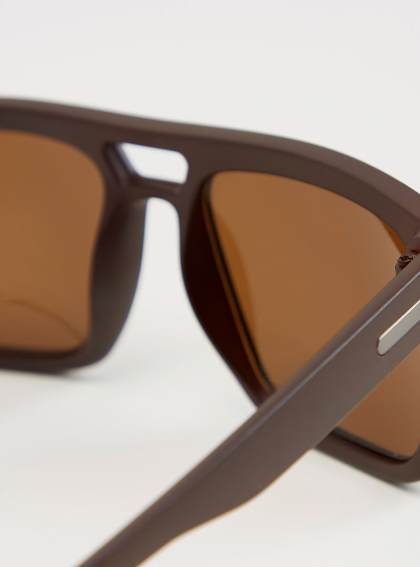 نظّارة شمسيّة مستطيلة بإطار كامل ووسادات أنف-men-sunglasses-image-3