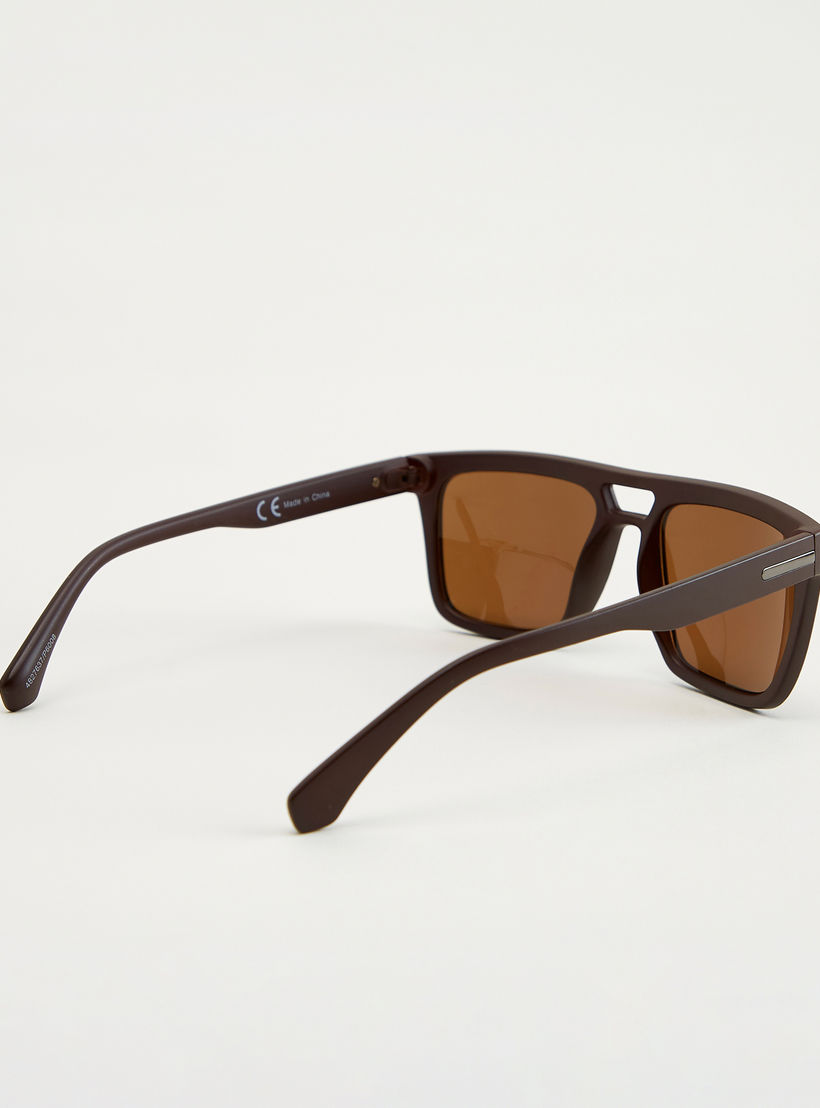 نظّارة شمسيّة مستطيلة بإطار كامل ووسادات أنف-men-sunglasses-image-1