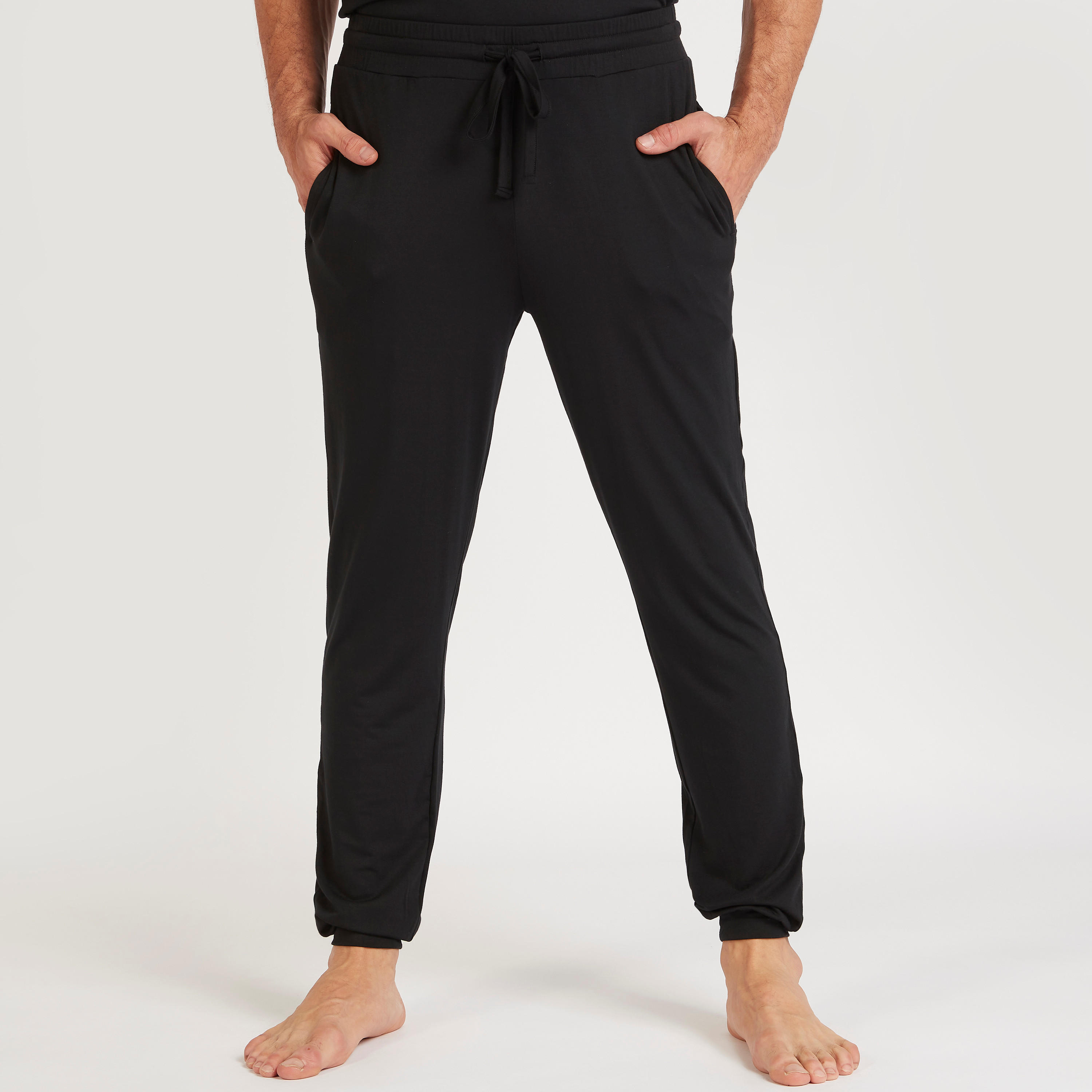 Solid Henley Neck T-shirt and Full Length Pyjama Set-men-clothing-nightwear-sets-image-2