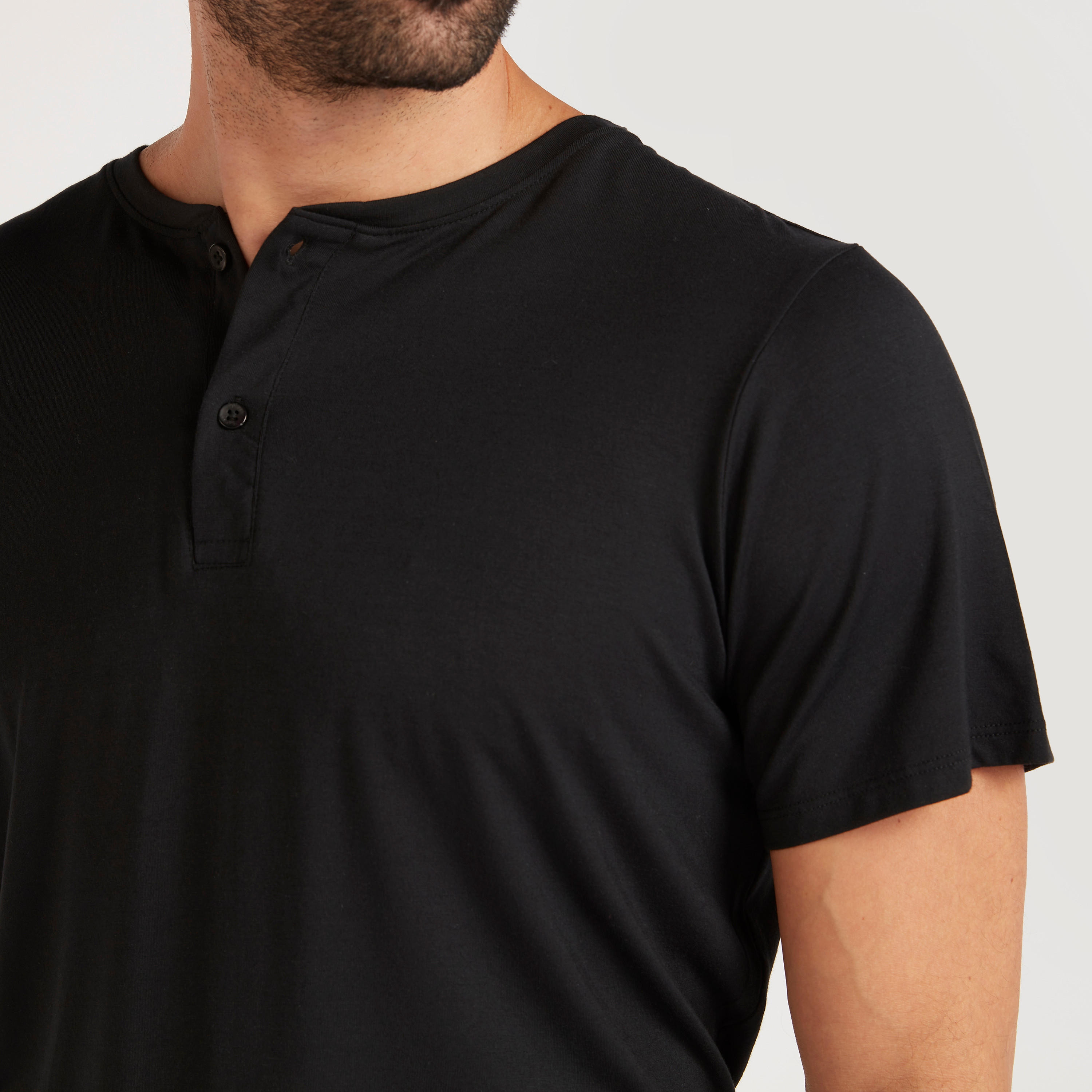 Solid Henley Neck T-shirt and Full Length Pyjama Set-men-clothing-nightwear-sets-image-3